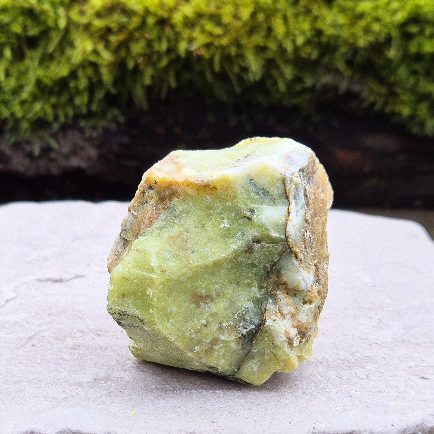 Green Opal Crystal, Natural Gemstone