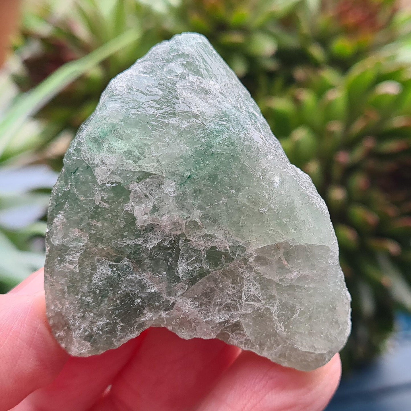 Rare Green Tanzurine Crystal, from Tanzania. A blend of Quartz and Fuchsite energies, promoting self-love, uniqueness, and connection to heart chakra. 
