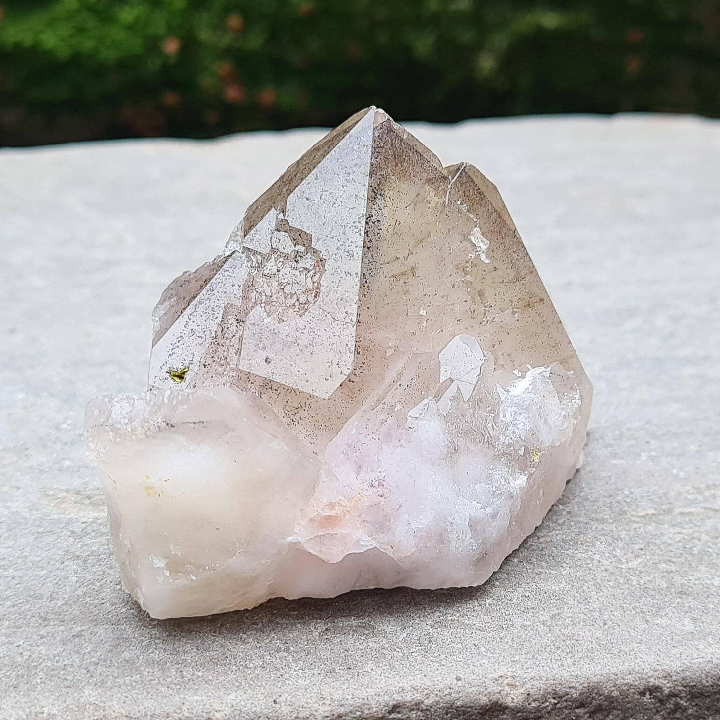 Ametrine with Hematite Crystal Point, Double Polished Tip