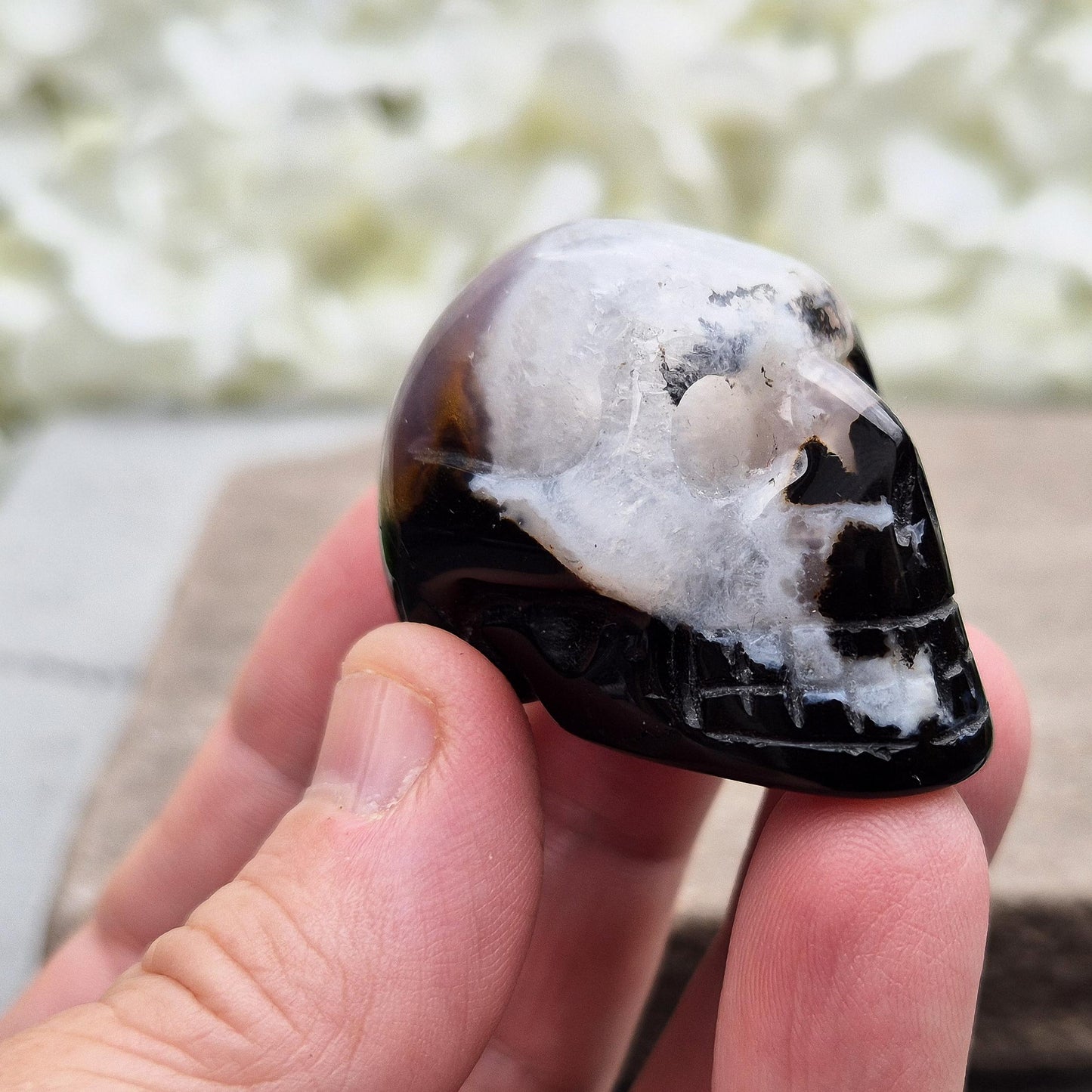 Sardonyx & Jasper Crystal Skull