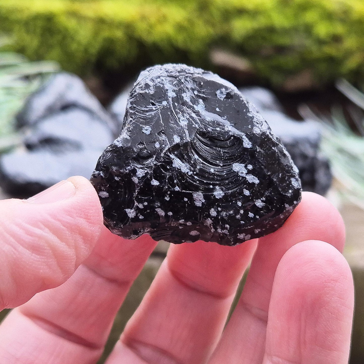 Snowflake Obsidian Crystals, 2 Pieces of Natural Obsidian