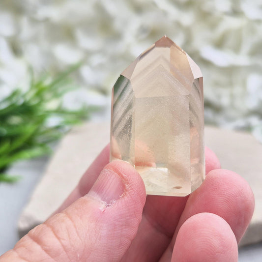 Citrine Crystal Point with Rare Phantom Incusions