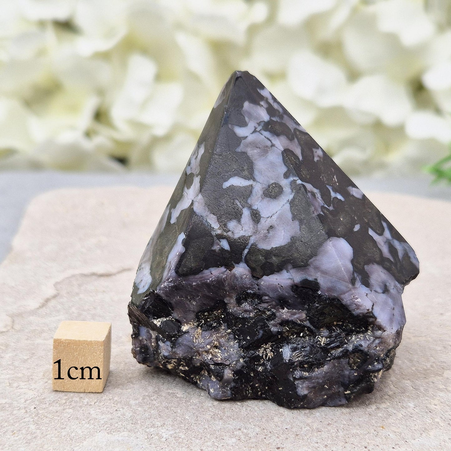 Indigo Gabbro Crystal Point (Mystic Merlinite)
