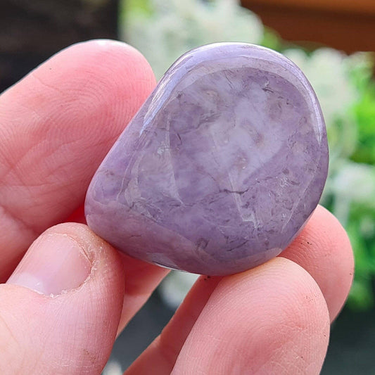 Purple Jade Crystal Tumble Stone, Lavender Jade