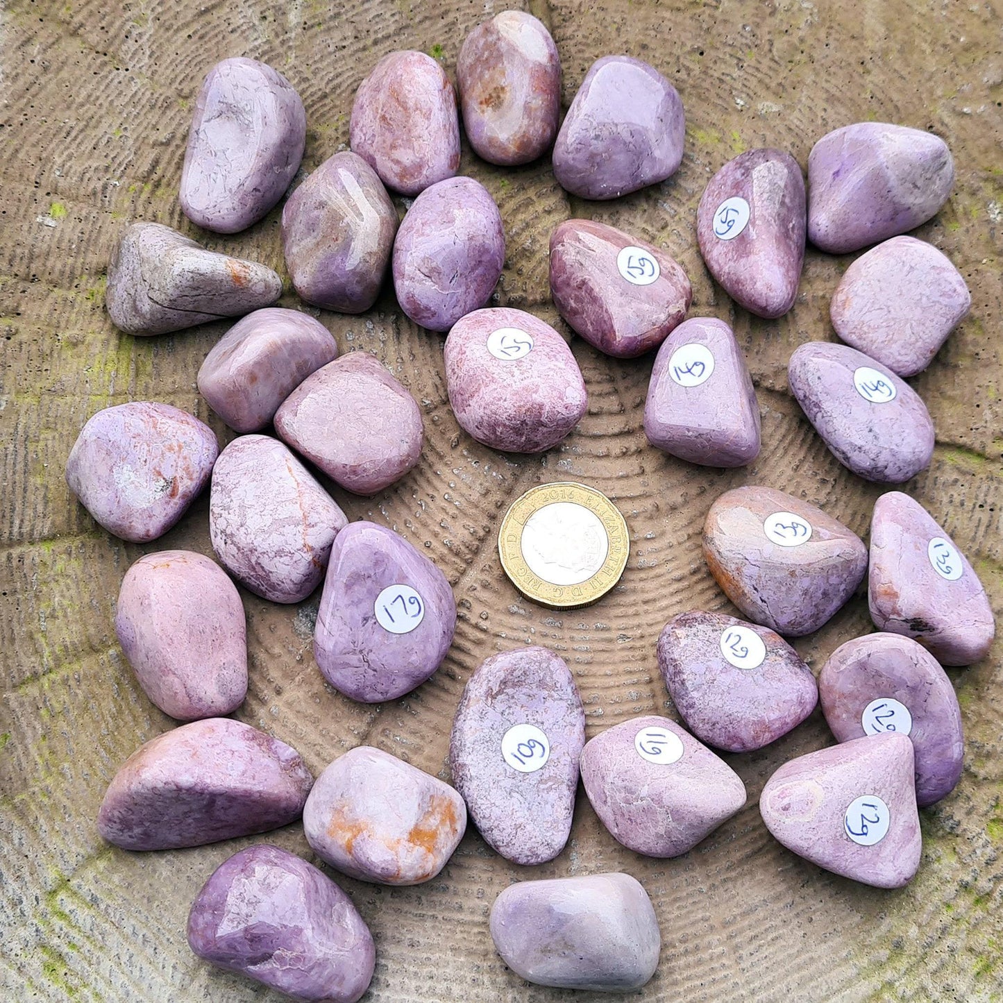 Purple Jade Crystal Tumble Stone, Lavender Jade
