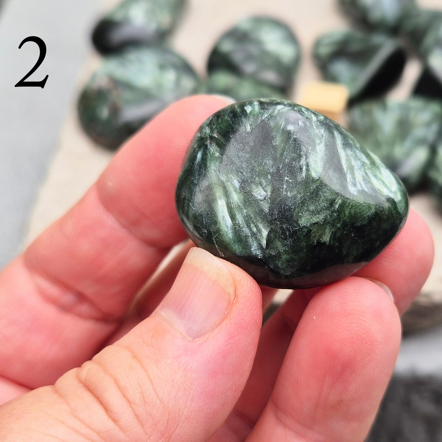 Seraphinite AAA grade - Polished, Known as the Angel Stone, you choose the one you want