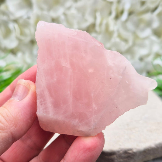 Rose Quartz display platform from South Africa — combines gentle, loving energy with a practical flat surface for crystals, jewellery, or décor.