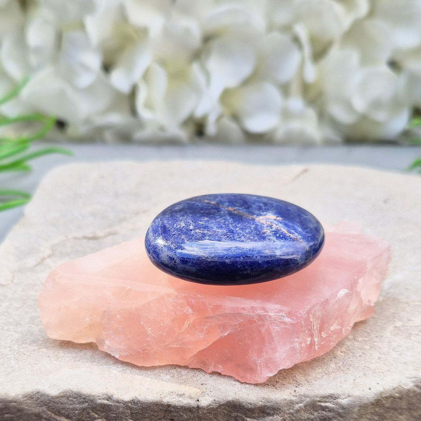 Rose Quartz display platform from South Africa. Flat cut base for crystals or jewellery, bringing gentle, loving energy to your space.