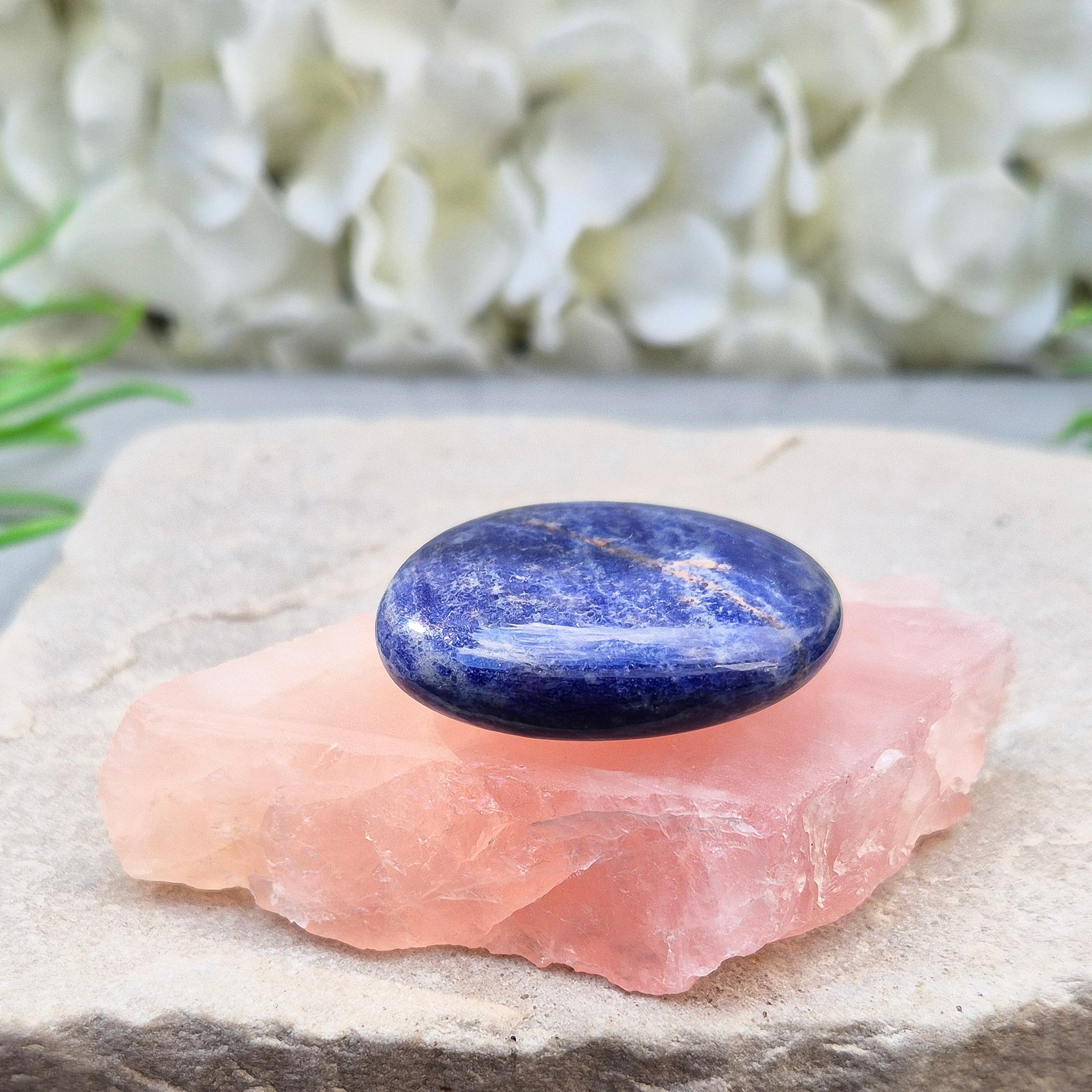 Rose Quartz display platform from South Africa. Flat cut base for crystals or jewellery, bringing gentle, loving energy to your space.