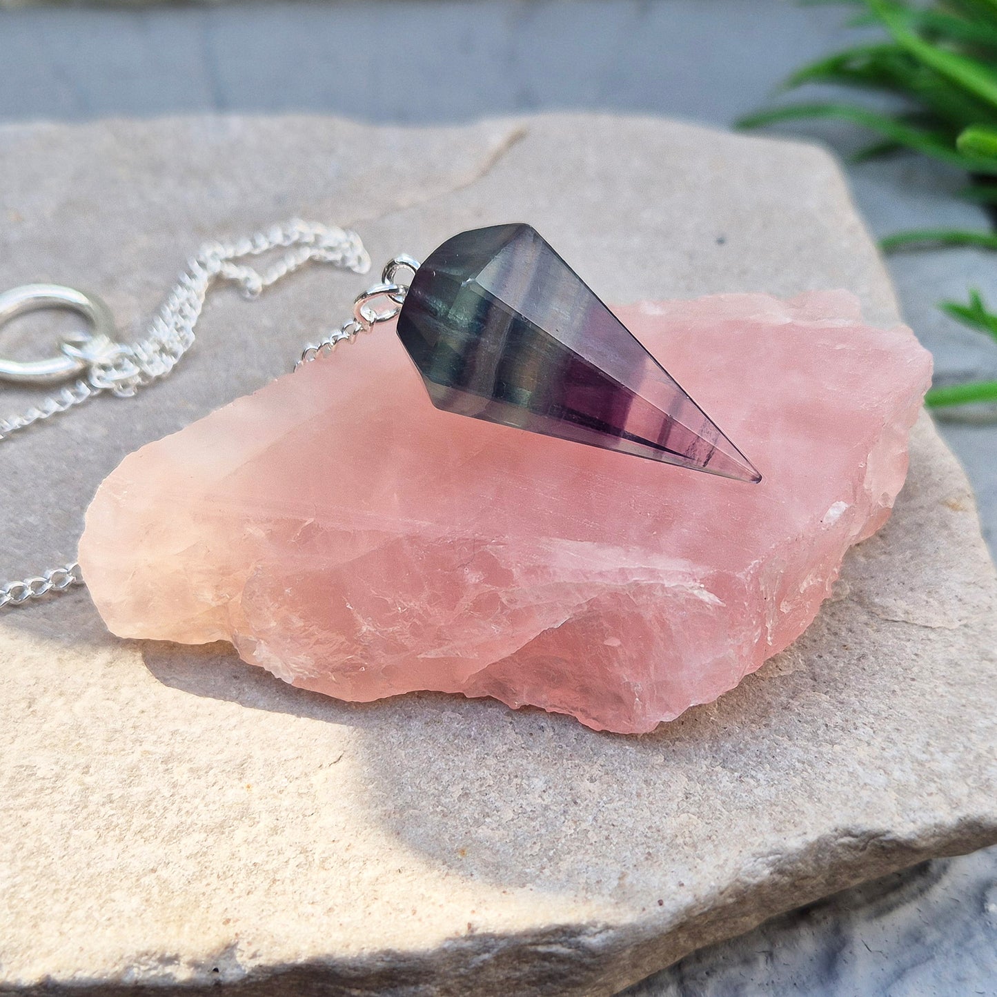 Rose Quartz display platform from South Africa. Flat cut base for crystals or jewellery, bringing gentle, loving energy to your space. 