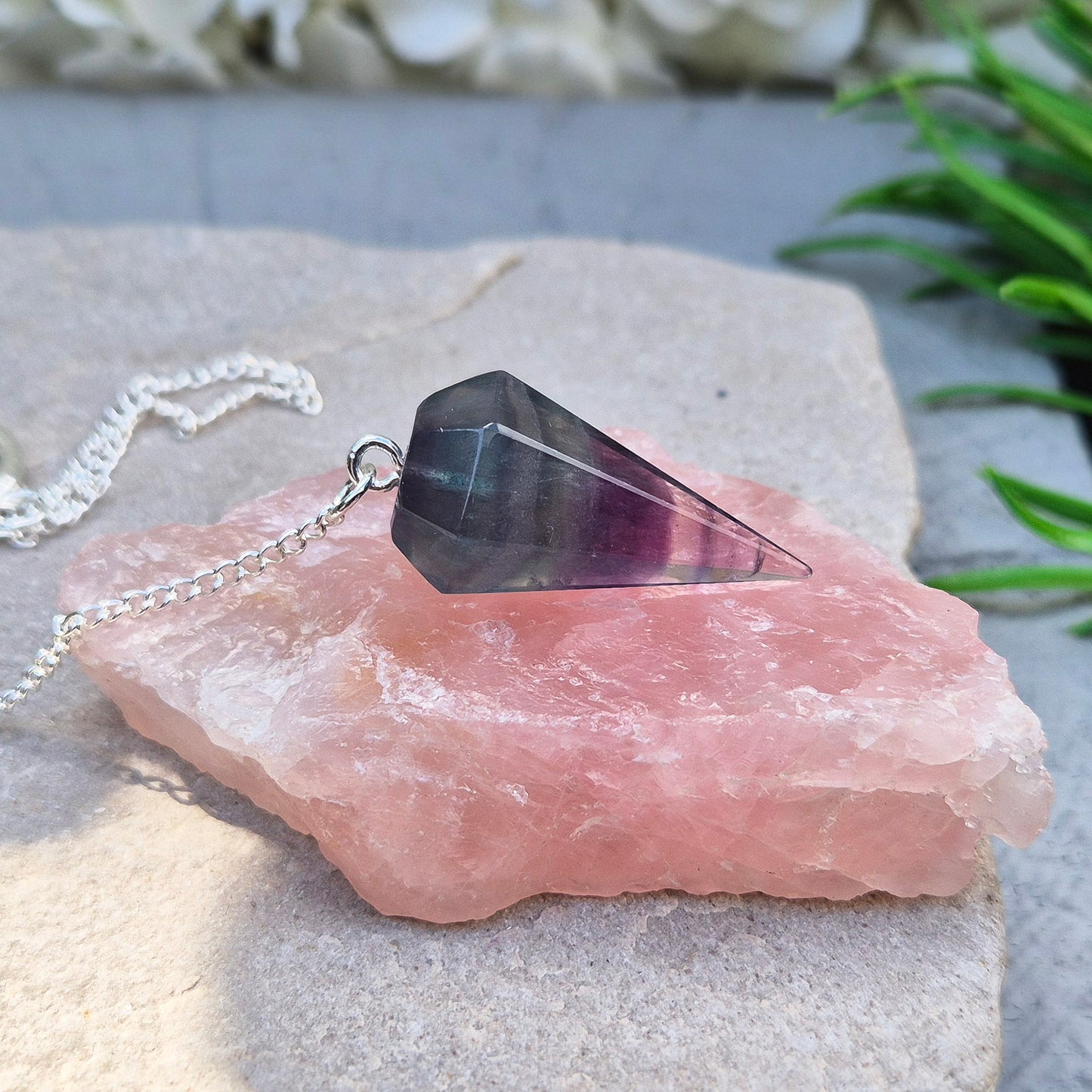 Rose Quartz Crystal Platform to Display Your Gemstones and Jewellry