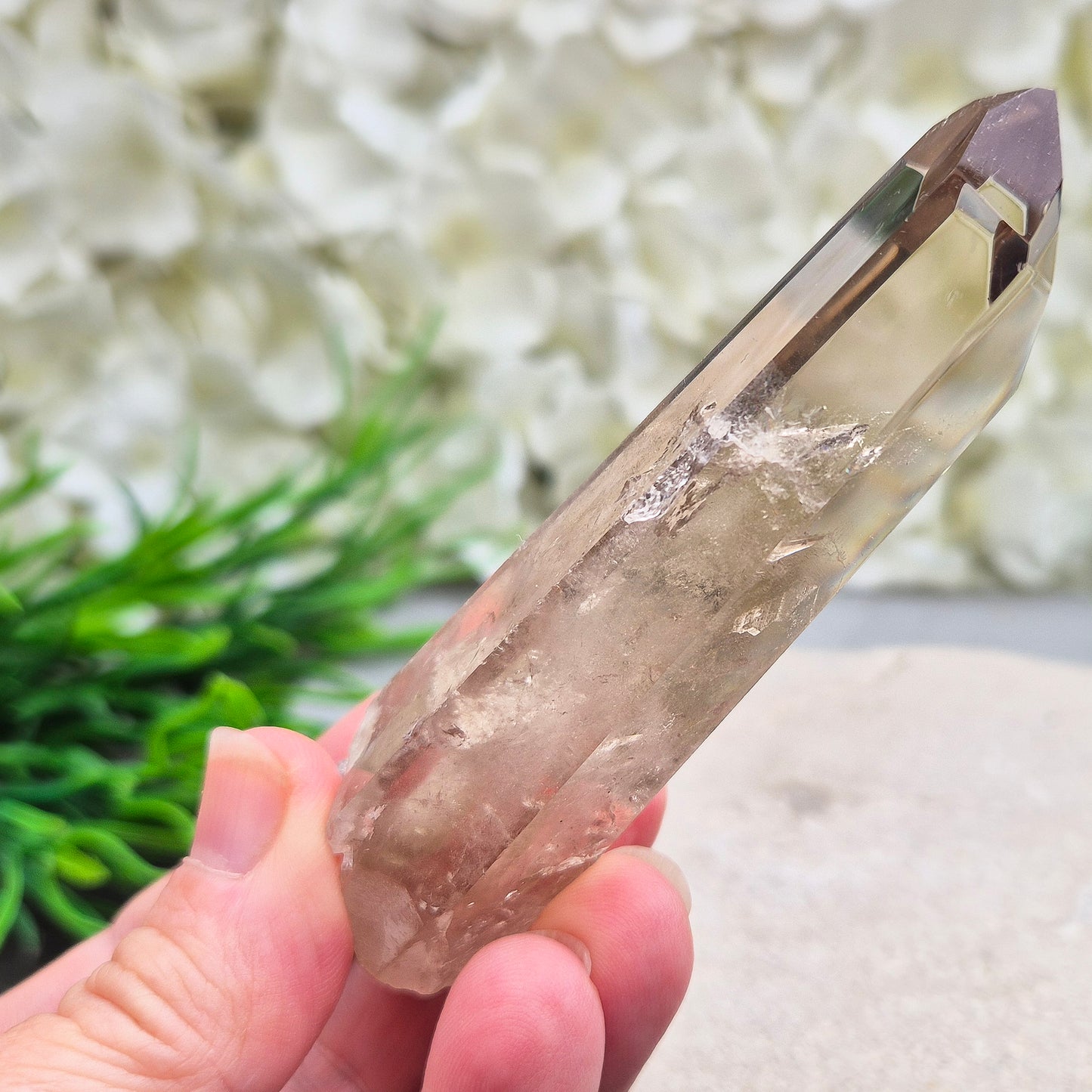 Smoky Quartz Point, High Grade, Polished with a natural base