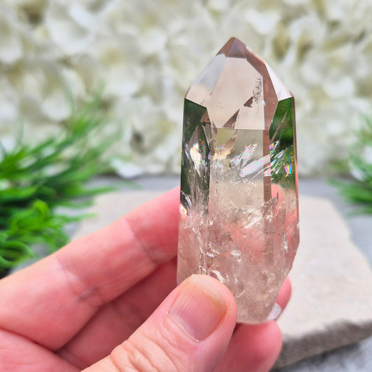 Smoky Quartz point for grounding, protection, and calm strength. Helps release stress and stabilise your energy throughout the day.