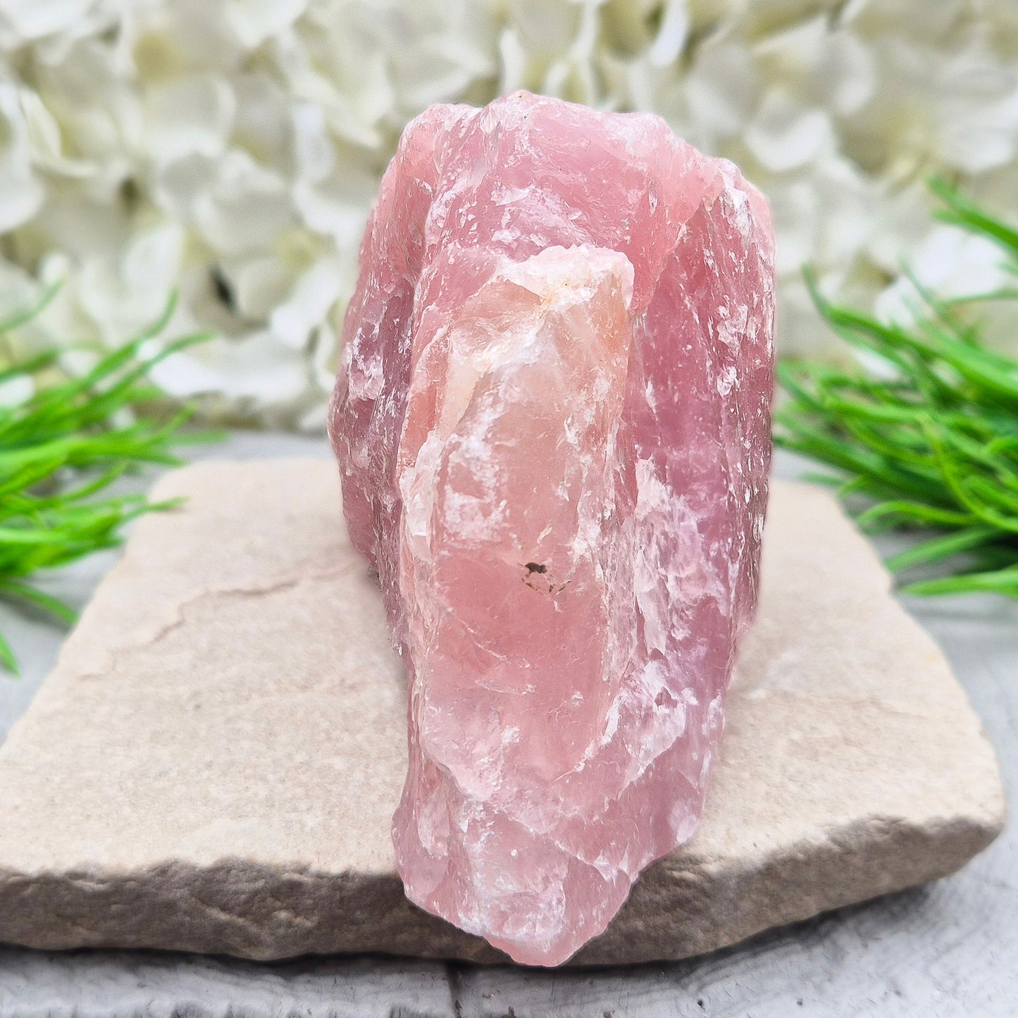 Rose Quartz Crystal, Natural, Home Decor Display, Feng Shui Crystal