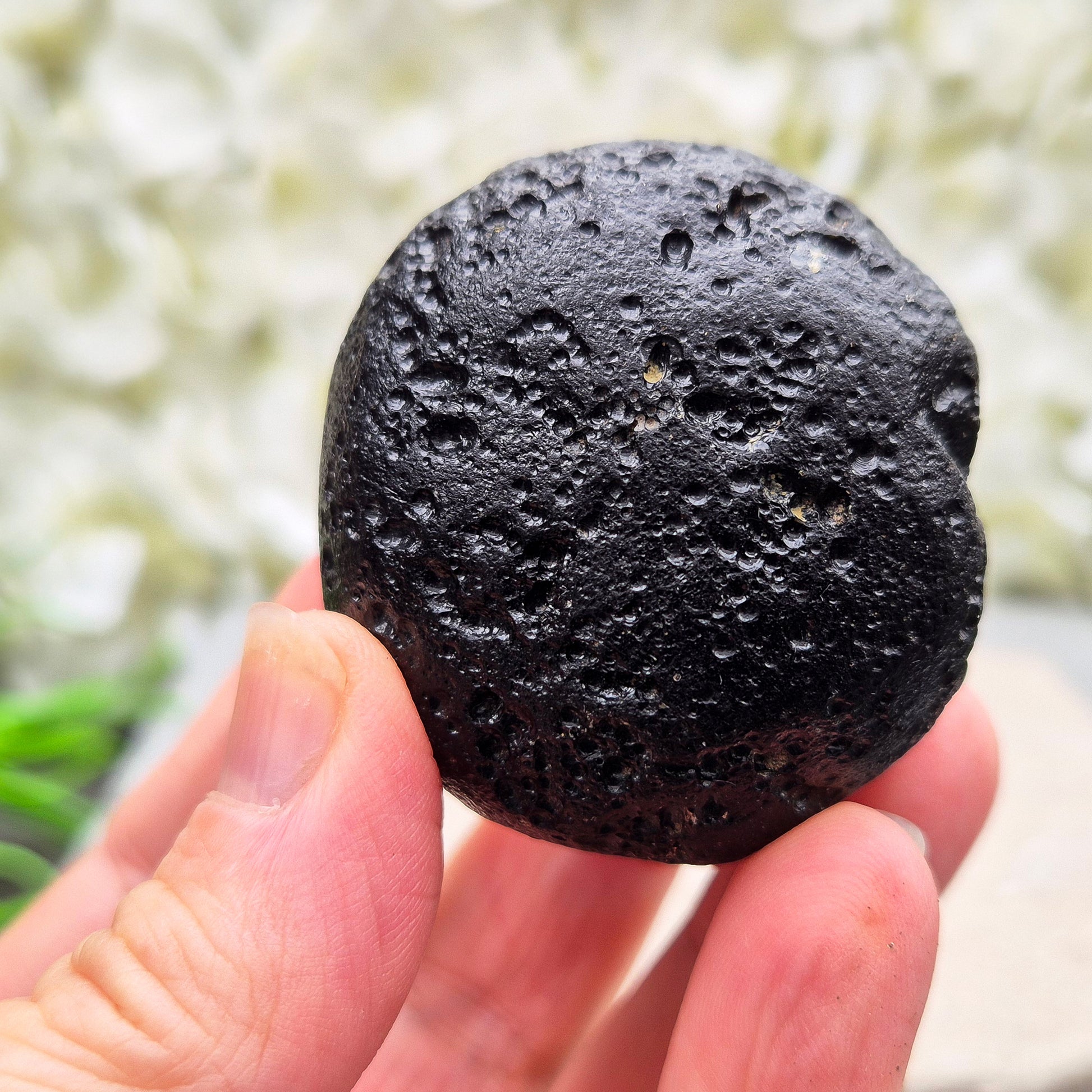 Genuine Black Tektite for grounding and energetic protection. Formed from ancient meteorite impacts. Ideal for meditation and aura clearing.