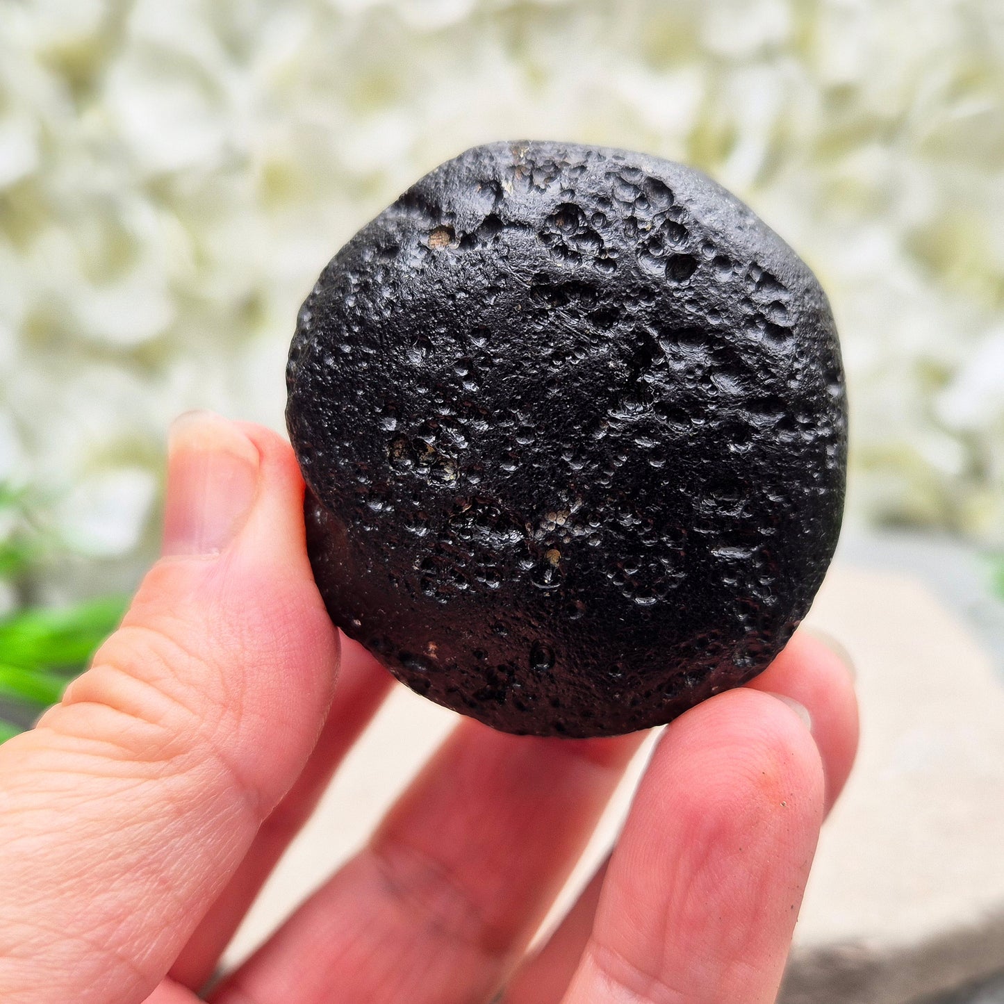 Genuine Black Tektite for grounding and energetic protection. Formed from ancient meteorite impacts. Ideal for meditation and aura clearing.