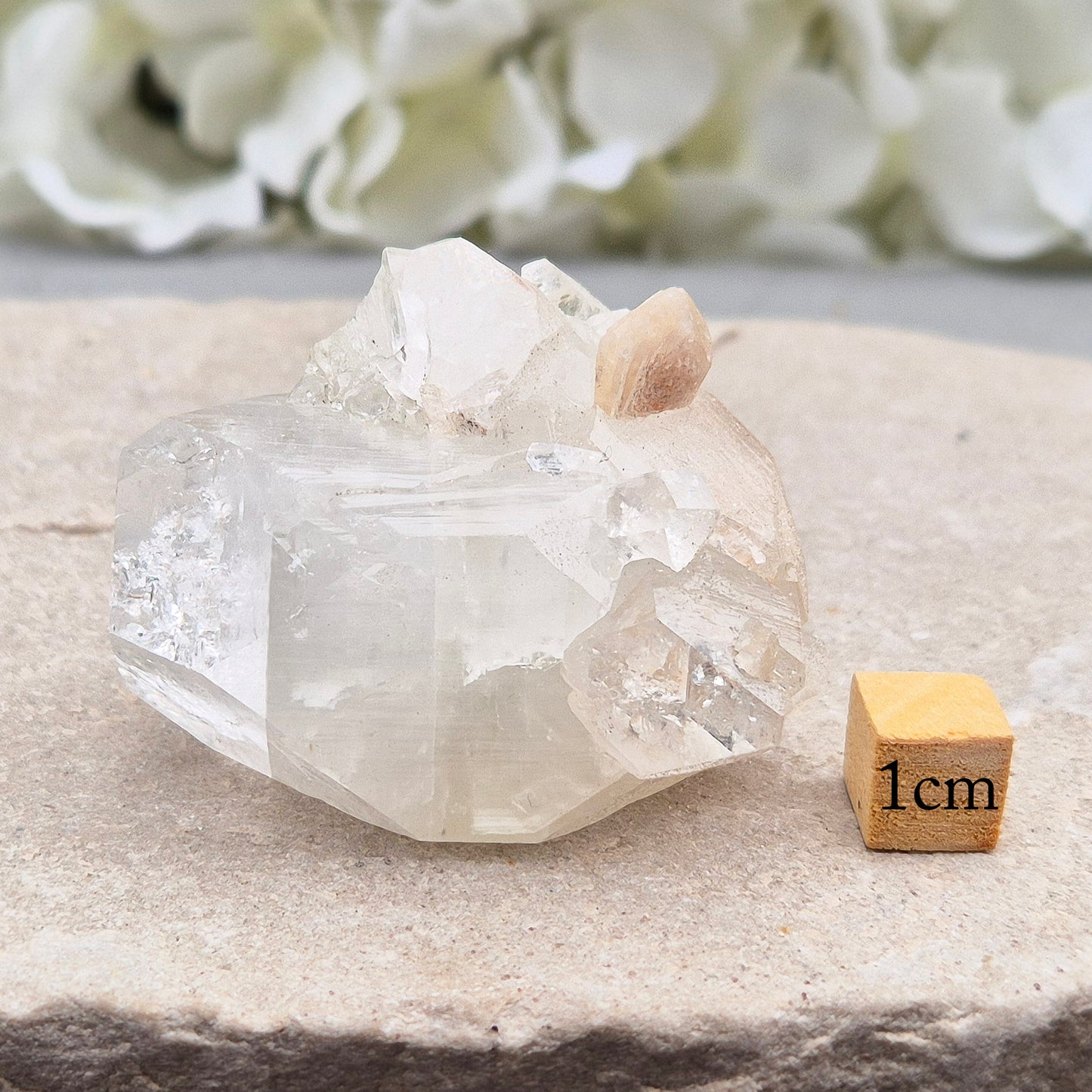 Natural Apophyllite crystal for spiritual growth and gentle energy balancing. Perfect for meditation, crystal grids, or display in your space.