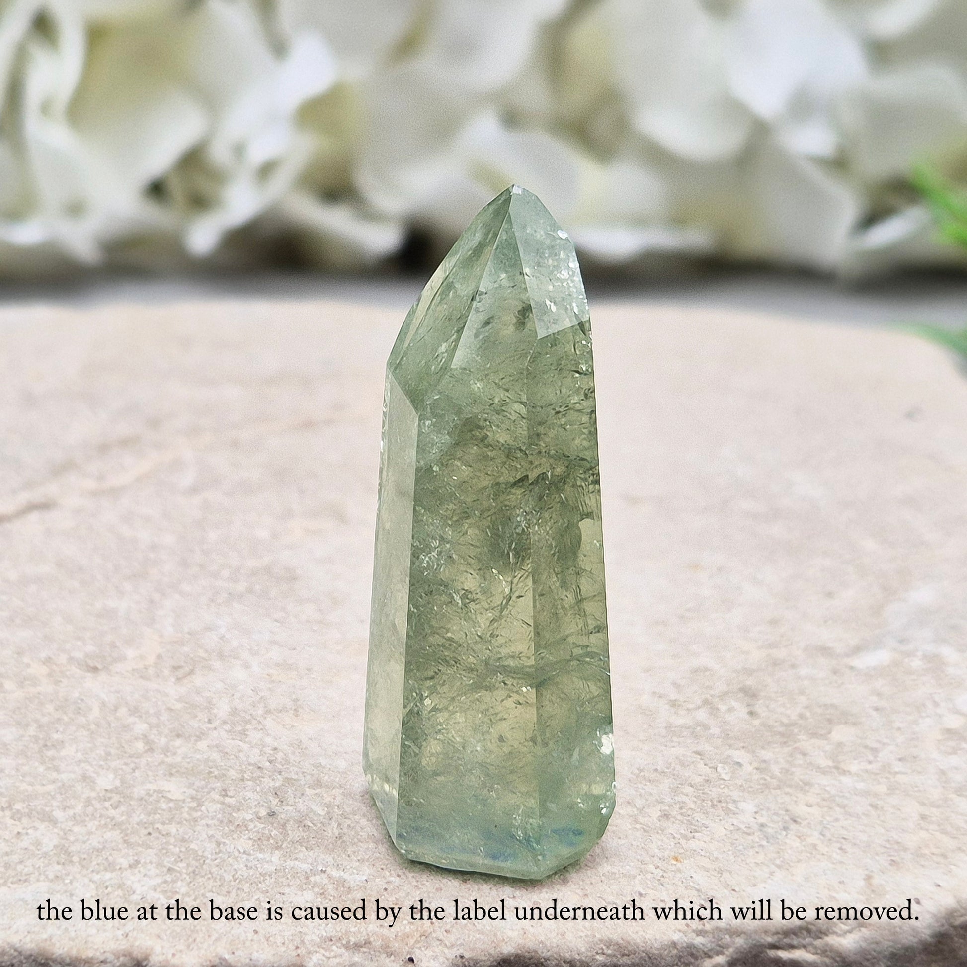 AAA Grade Prasiolite Point – Premium green quartz with soothing, heart-based energy. Supports emotional renewal, balance, and a calm, loving connection within.