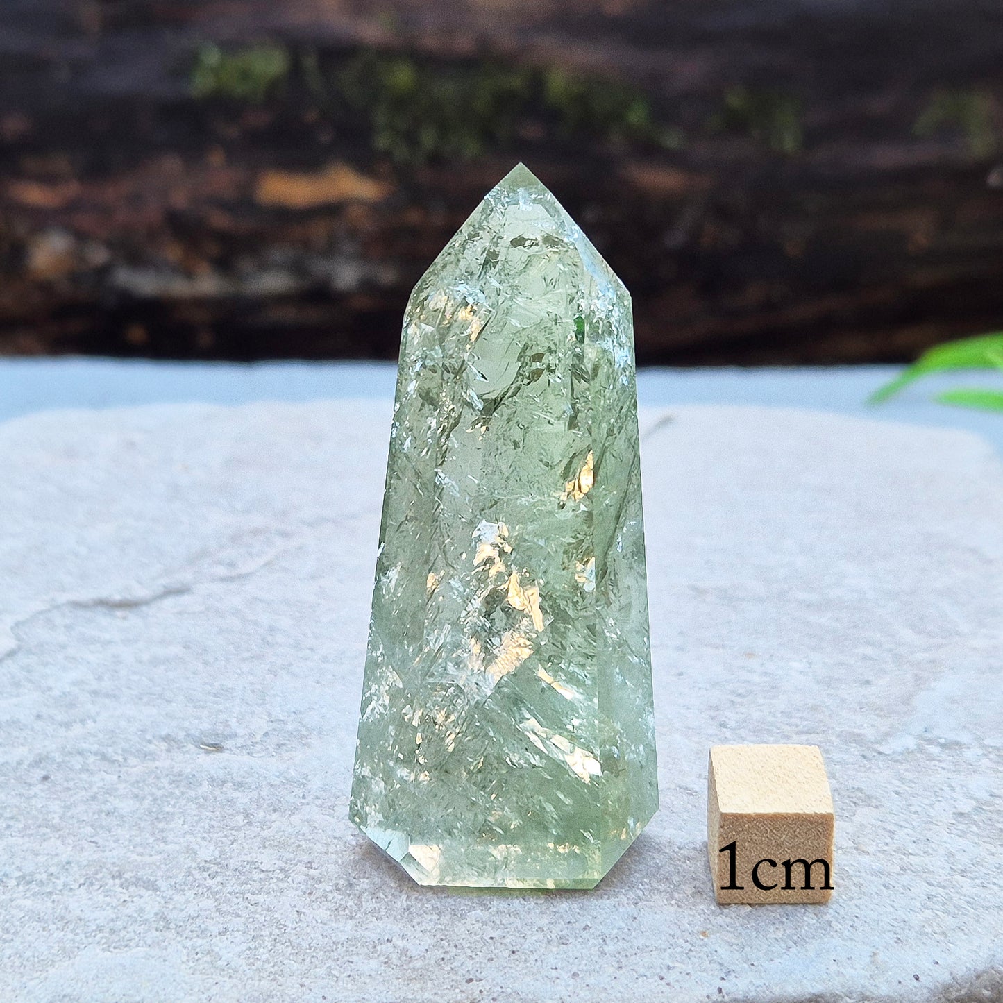 Prasiolite Standing Point, AAA grade Green Quartz Crystal