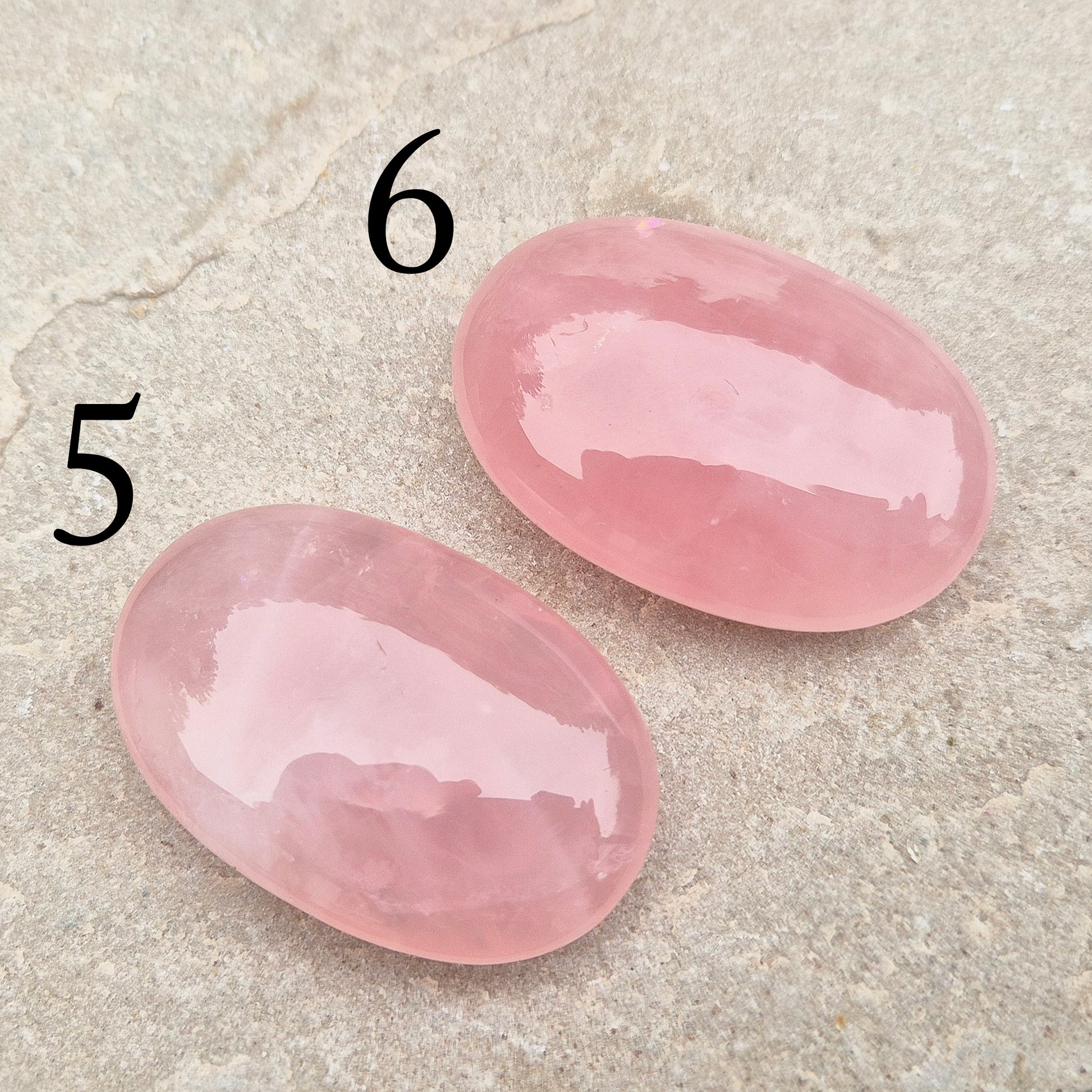Rose Quartz Palm Stone – the stone of unconditional love and emotional healing. Brings gentle comfort, self-love, and harmony to the heart and mind. 