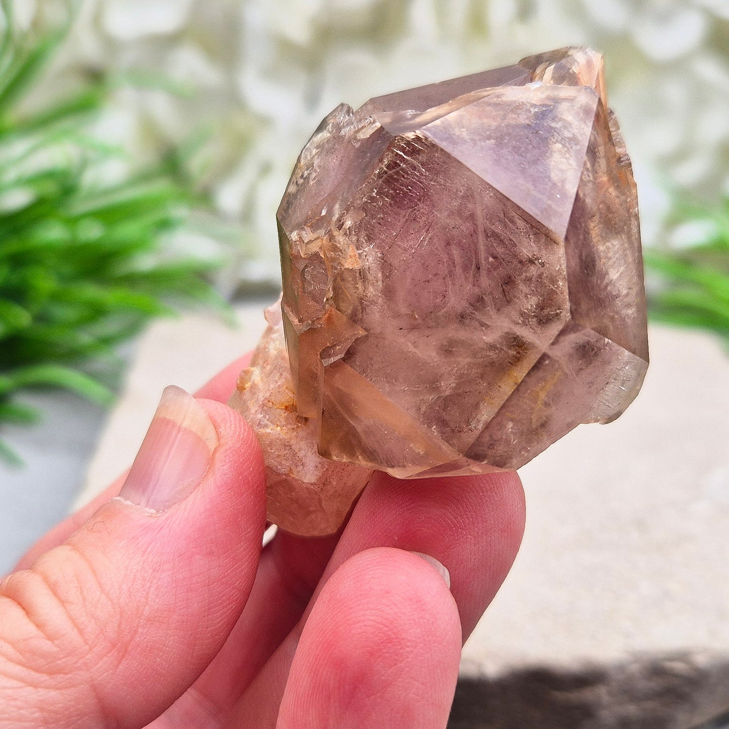 Smoky Amethyst  Crystal Sceptre.Amplify energy and direct healing to the core. Balance energies and harness the healing properties of Smoky Quartz and Amethyst.