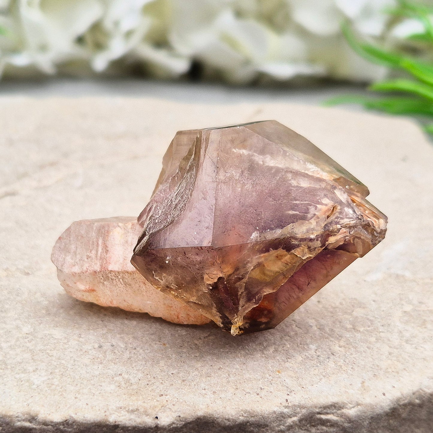 Smoky Amethyst  Crystal Sceptre.Amplify energy and direct healing to the core. Balance energies and harness the healing properties of Smoky Quartz and Amethyst.