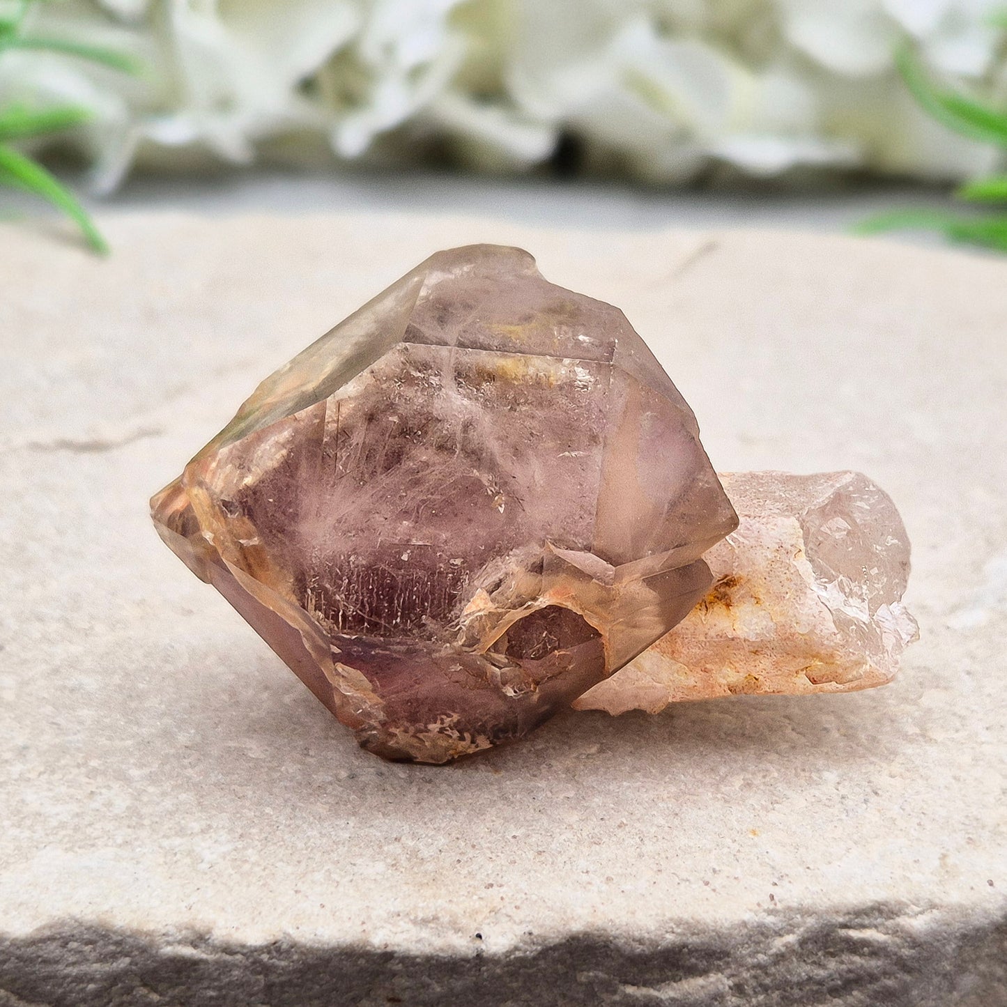 Smoky Amethyst  Crystal Sceptre.Amplify energy and direct healing to the core. Balance energies and harness the healing properties of Smoky Quartz and Amethyst.