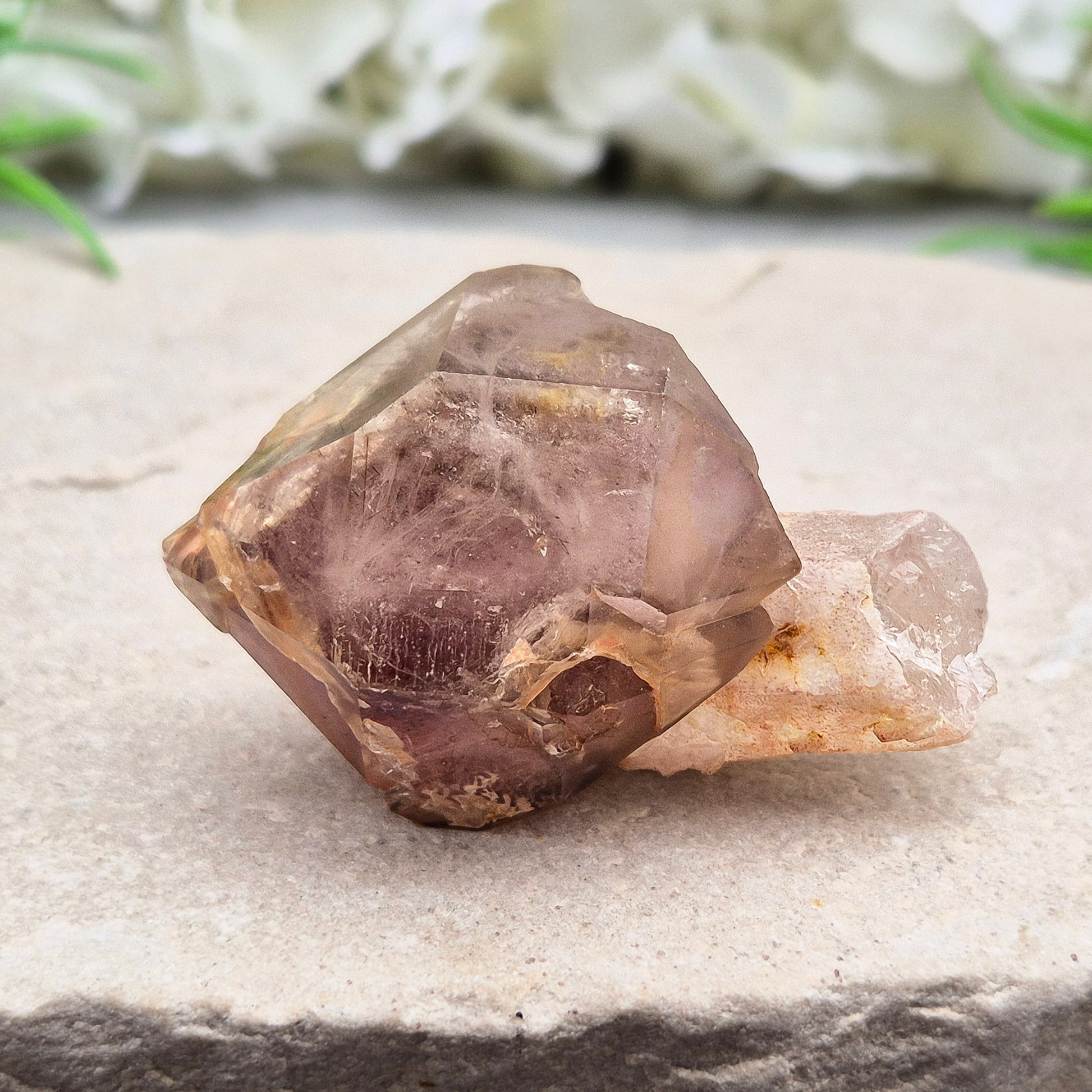 Smoky Amethyst  Crystal Sceptre.Amplify energy and direct healing to the core. Balance energies and harness the healing properties of Smoky Quartz and Amethyst.