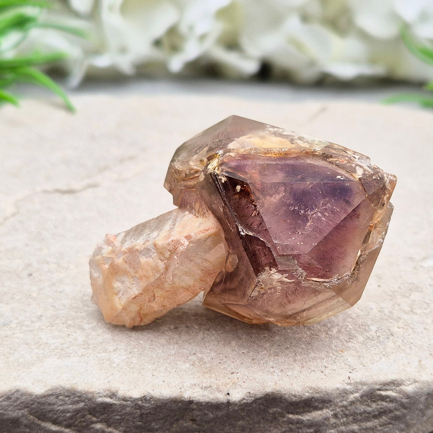 Smoky Amethyst  Crystal Sceptre.Amplify energy and direct healing to the core. Balance energies and harness the healing properties of Smoky Quartz and Amethyst.