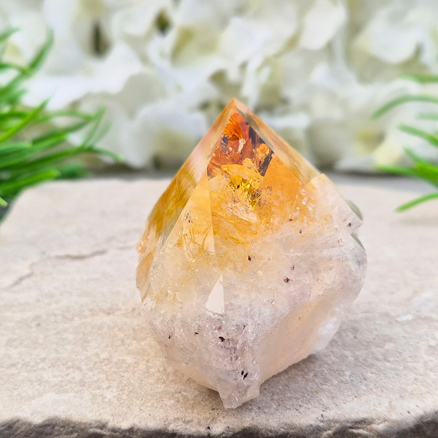 Citrine Cut Base Crystal Point