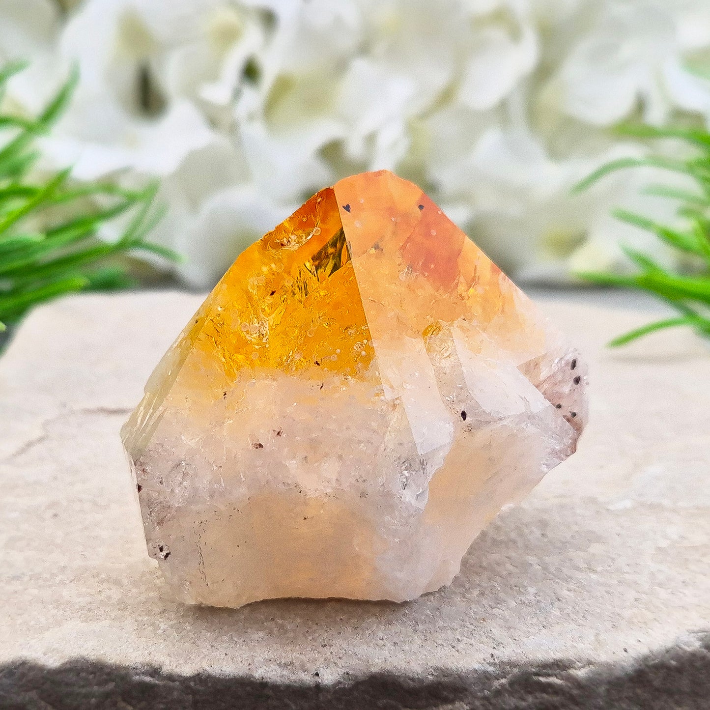 Citrine Cut Base Crystal Point
