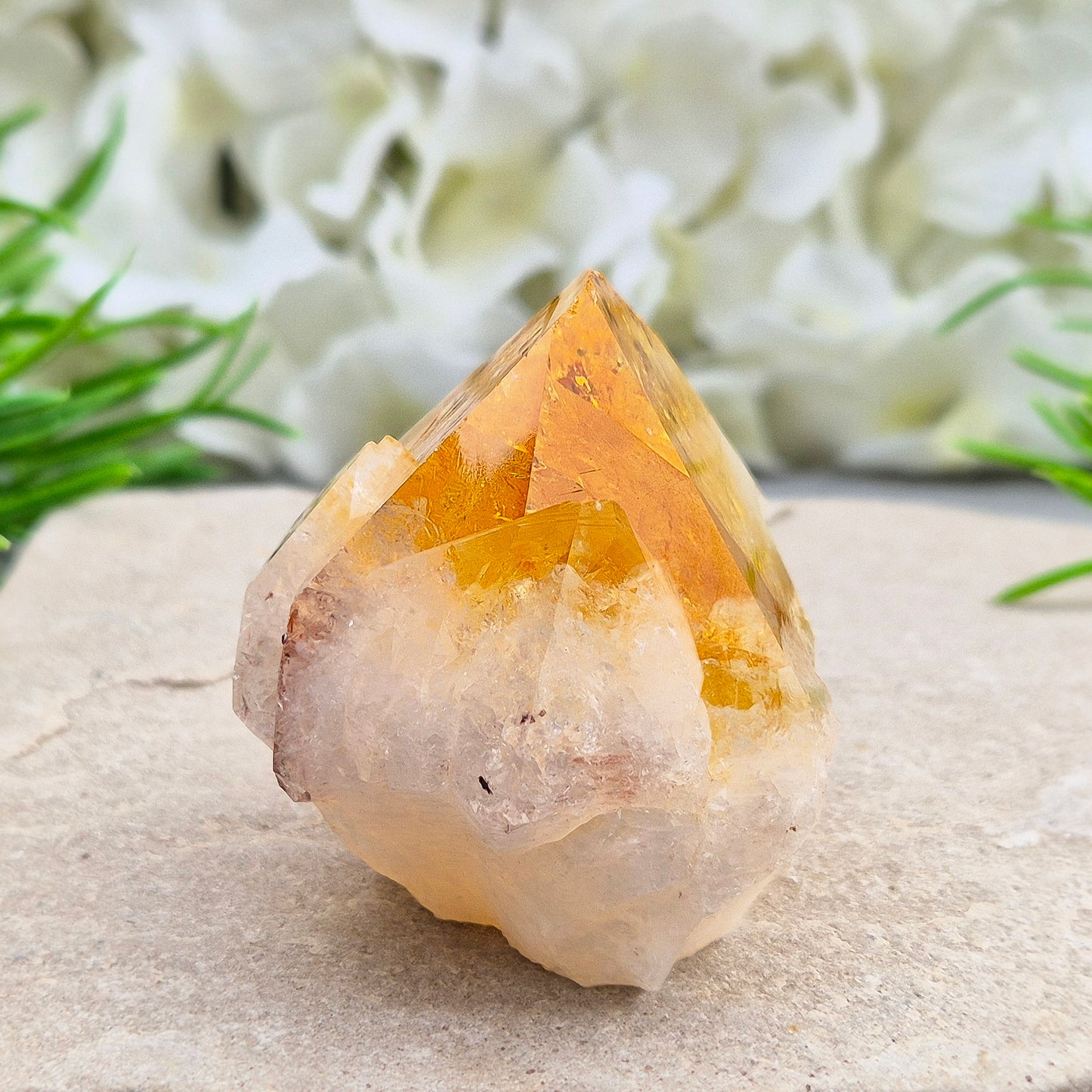 Citrine Cut Base Crystal Point