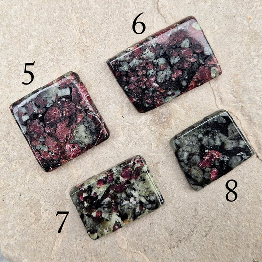 Eudialyte Crystal, Grade A Polished Gemstone