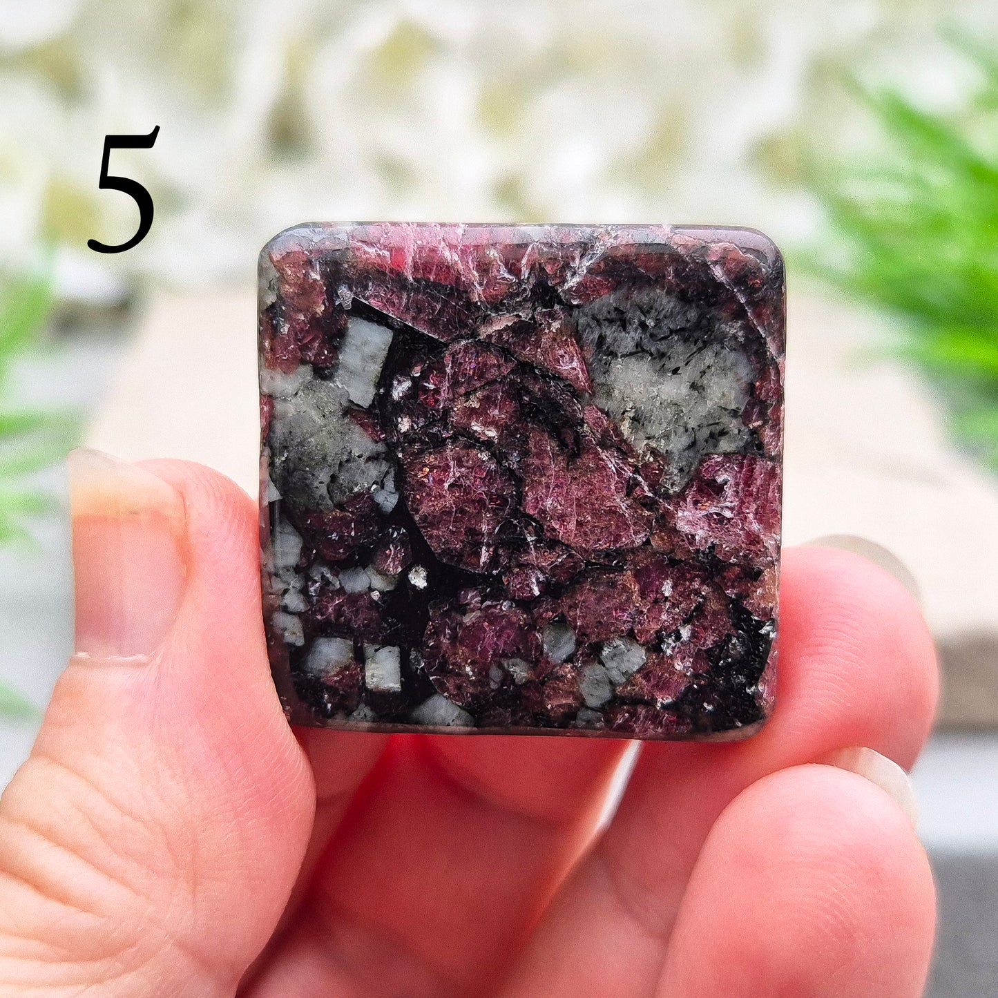 Polished Eudialyte with rich natural colour, ideal for energy work, grounding focus and intuitive support. A unique and powerful addition to any collection.