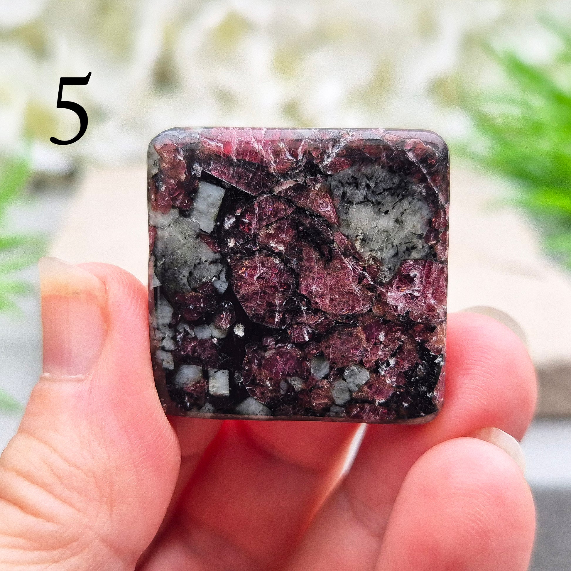 Polished Eudialyte with rich natural colour, ideal for energy work, grounding focus and intuitive support. A unique and powerful addition to any collection.