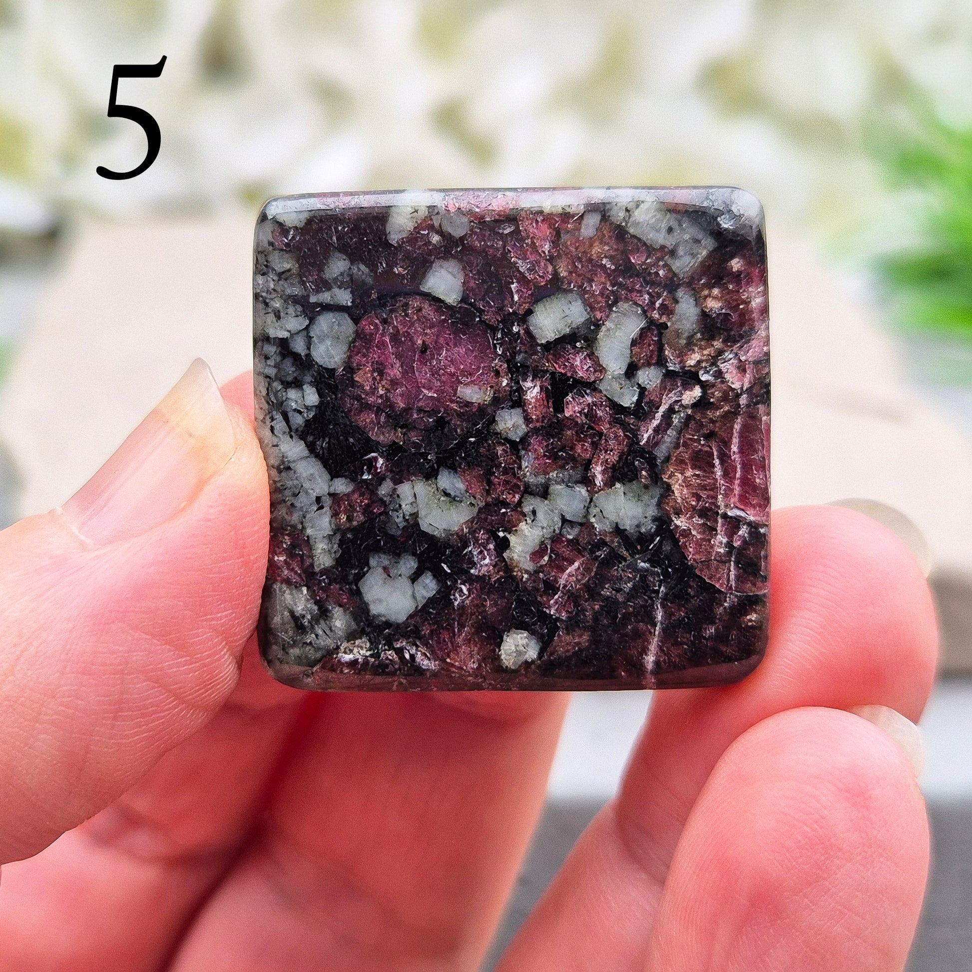 Polished Eudialyte with rich natural colour, ideal for energy work, grounding focus and intuitive support. A unique and powerful addition to any collection.