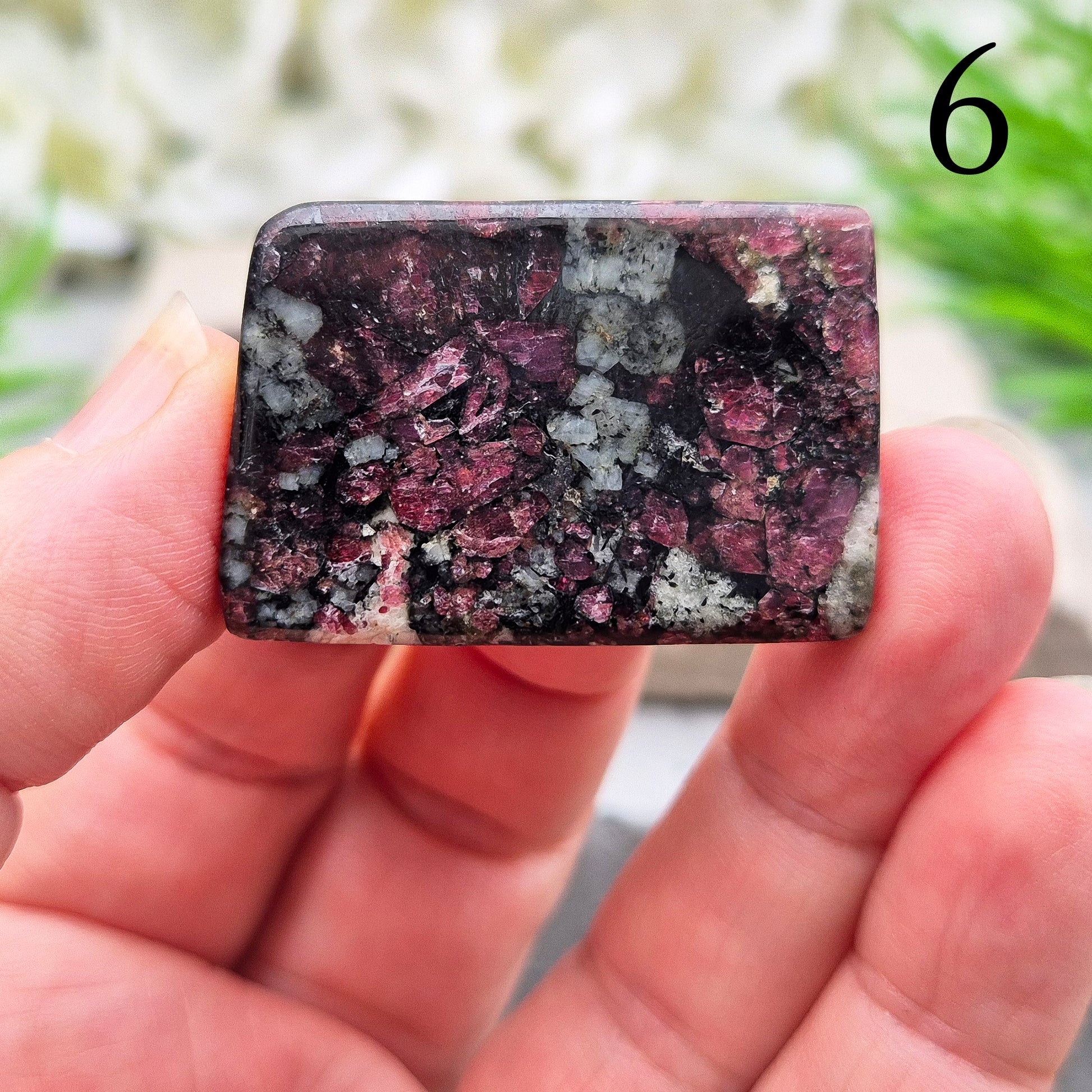 Polished Eudialyte with rich natural colour, ideal for energy work, grounding focus and intuitive support. A unique and powerful addition to any collection.