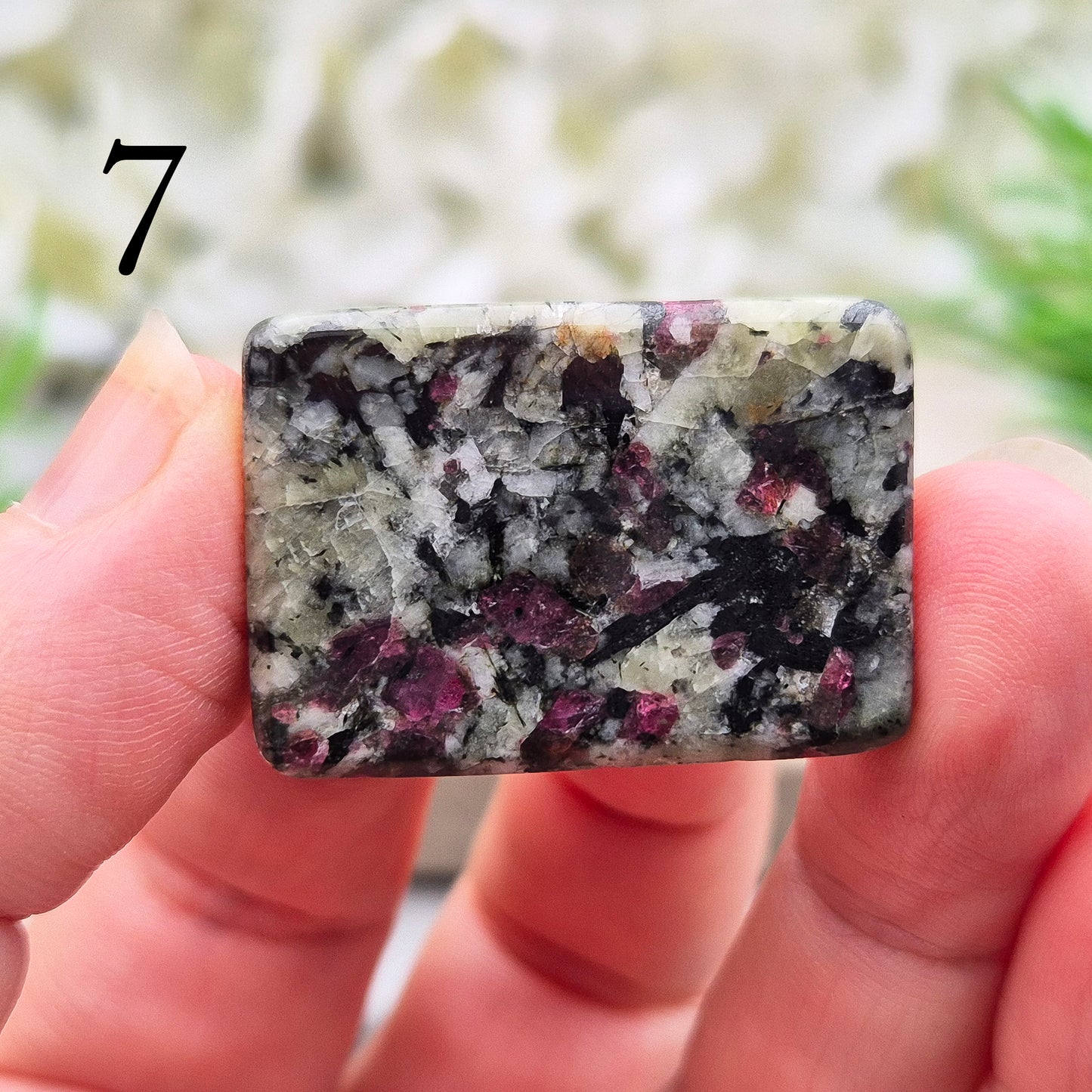 Eudialyte Crystal, Grade A Polished Gemstone