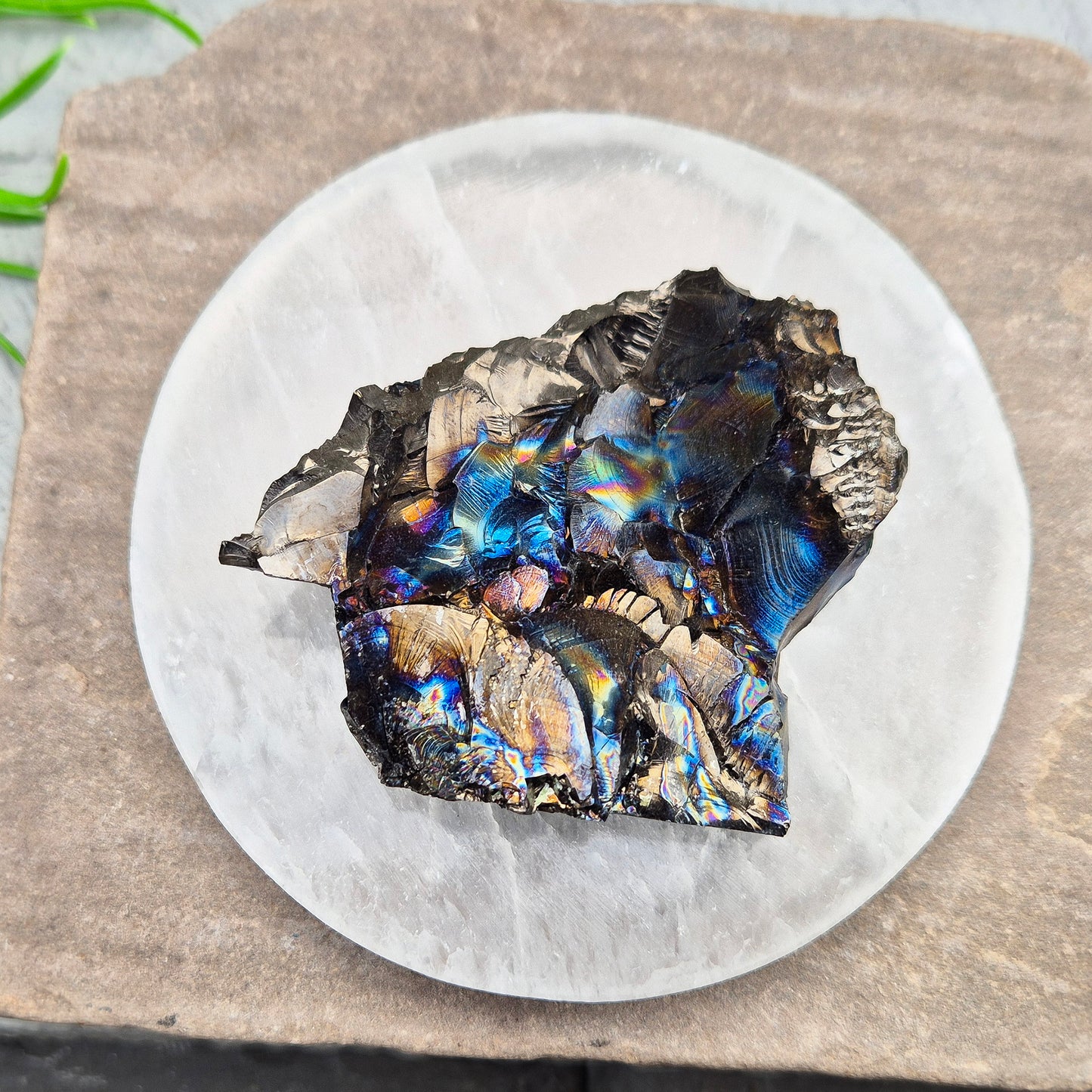 Selenite Cleansing & Charging Circular Plate, 10.5 cm diameter