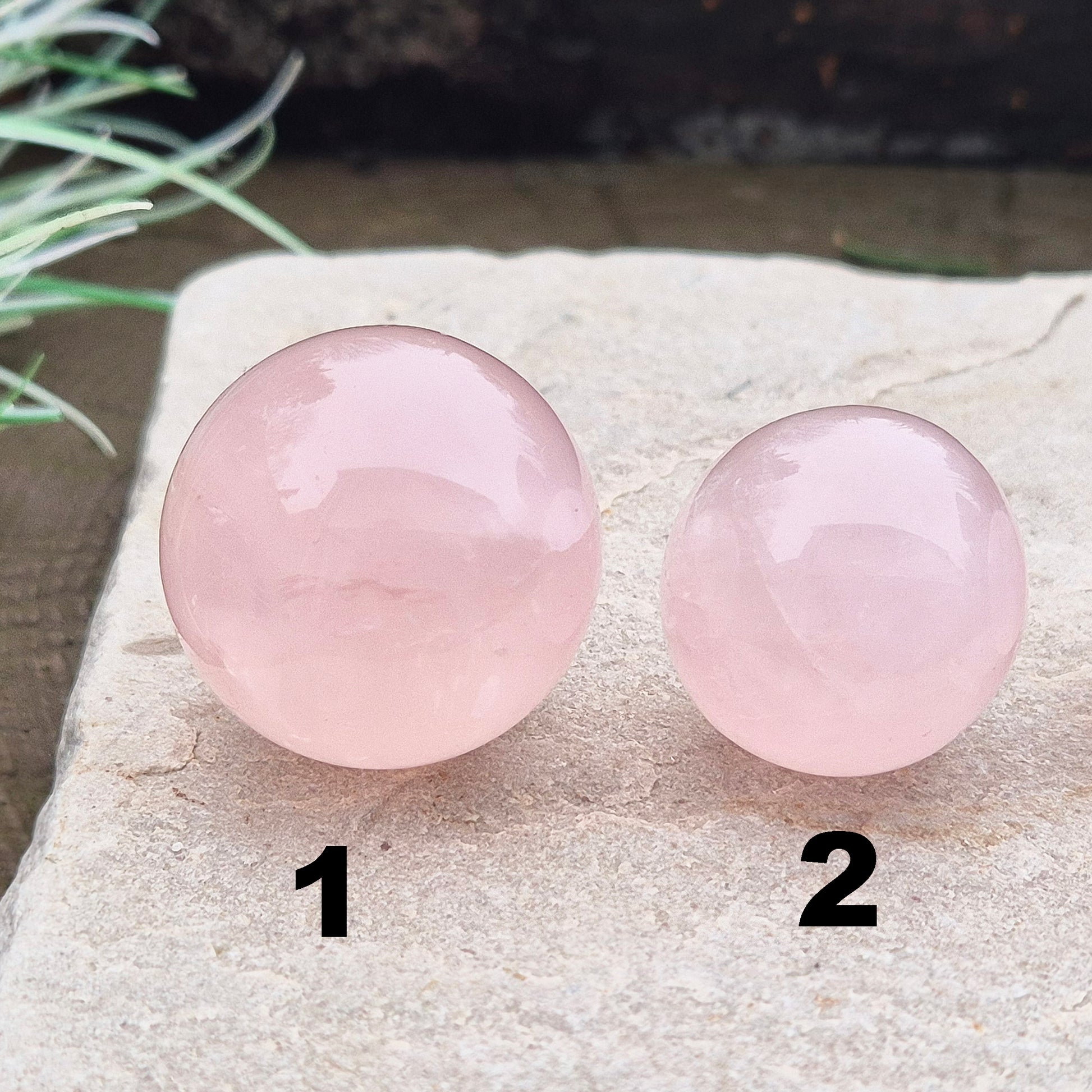 Elevate your space with a Rose Quartz crystal sphere/crystal ball. Enhance love, harmony, and emotional support. Perfect for meditation and decor. 