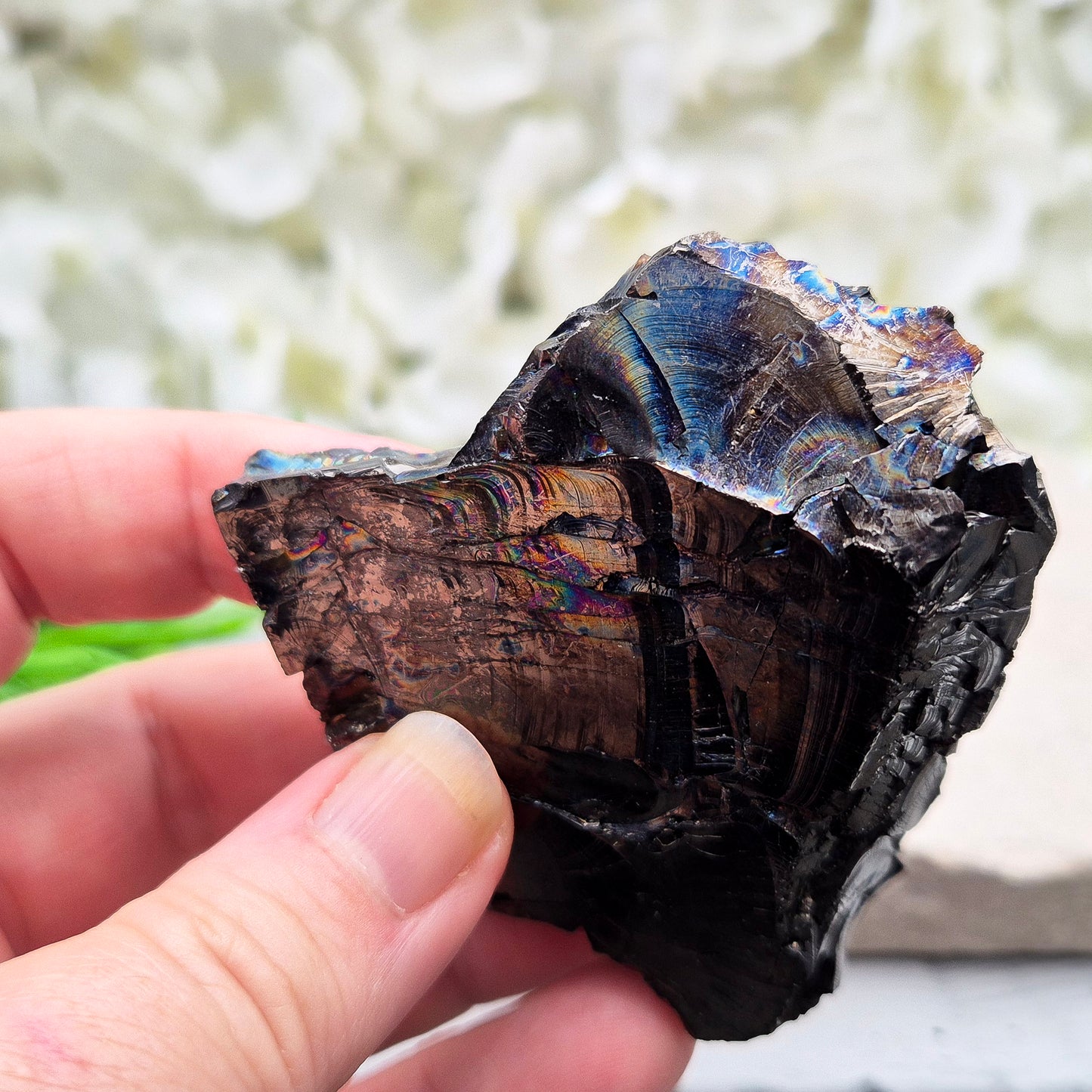 Raw Colombian Shungite from a rare carbon deposit. Grounding, protective and naturally iridescent. Perfect for home energy work and crystal collectors.