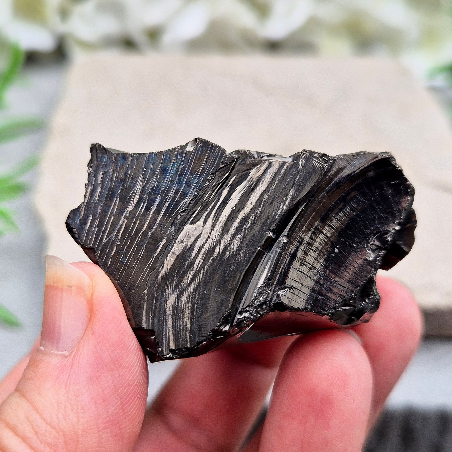 Colombian Shungite Crystal – Raw Carbon-Rich Stone Also Known As Raquirite