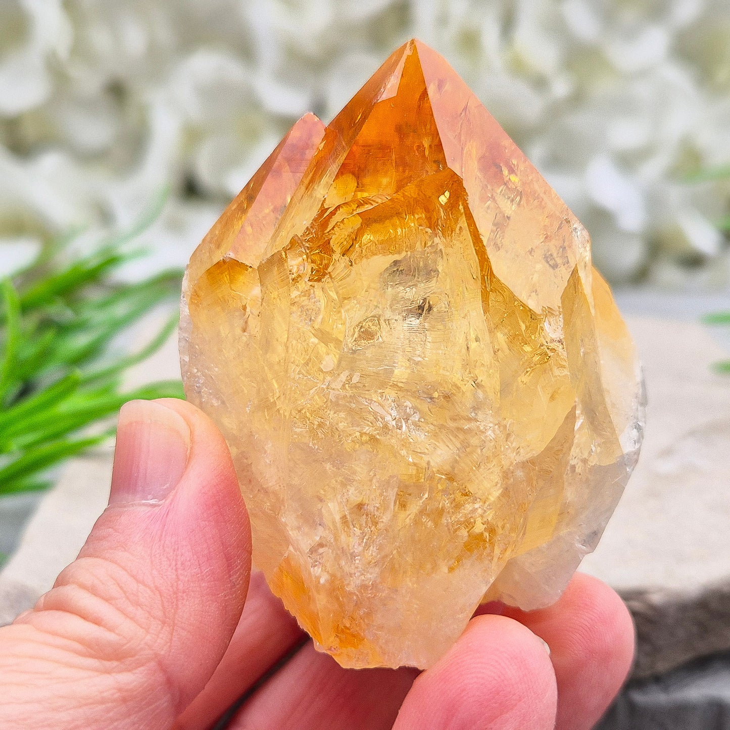 Citrine Cut Base Crystal Point
