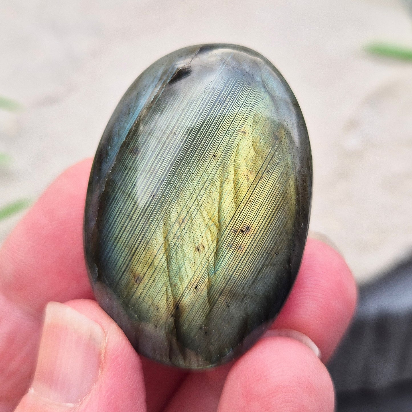 Labradorite Crystal Palm Stone