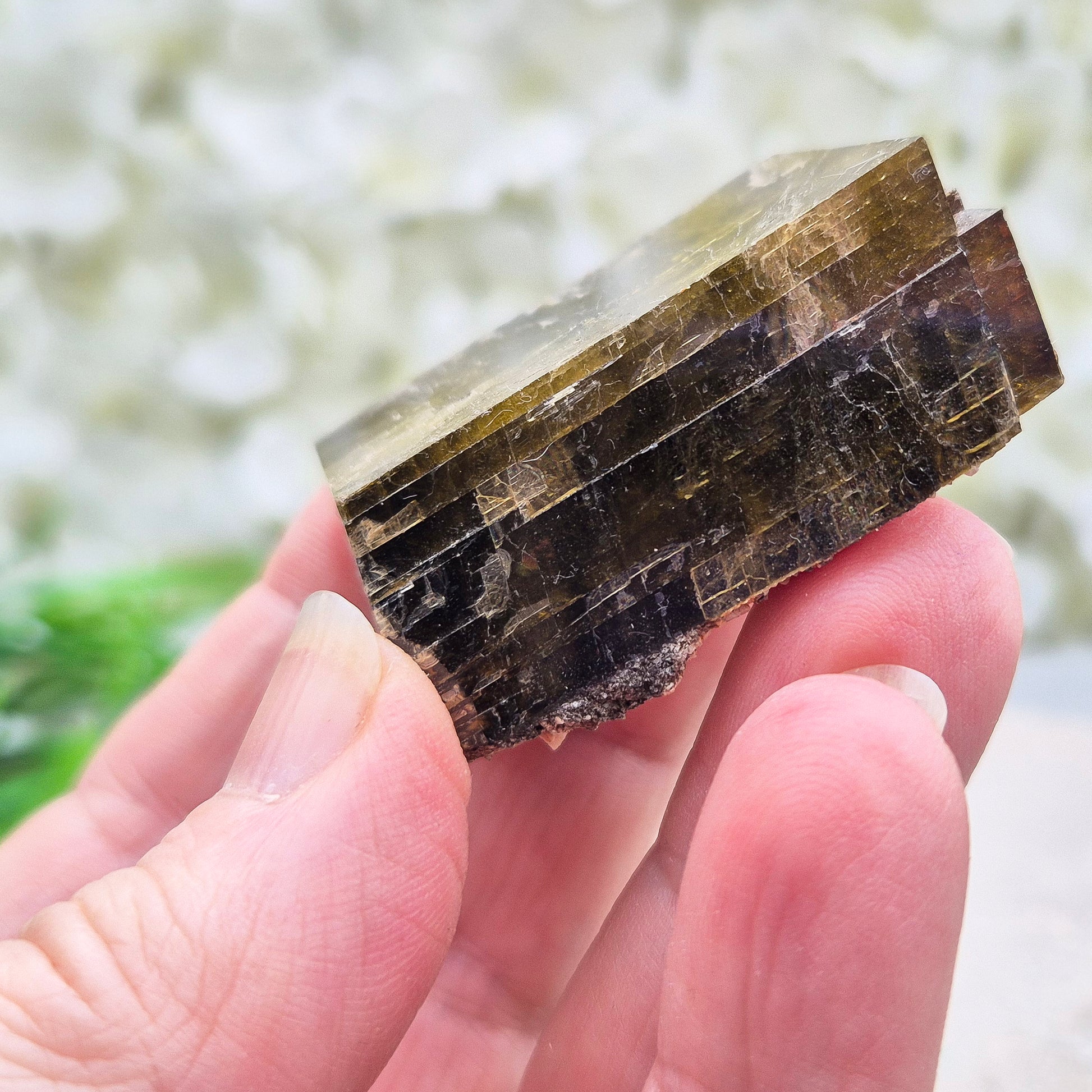 Natural Siderite from Brazil with earthy tones and subtle shine. Grounding Root and Solar Plexus crystal supporting strength, resilience and steady confidence.