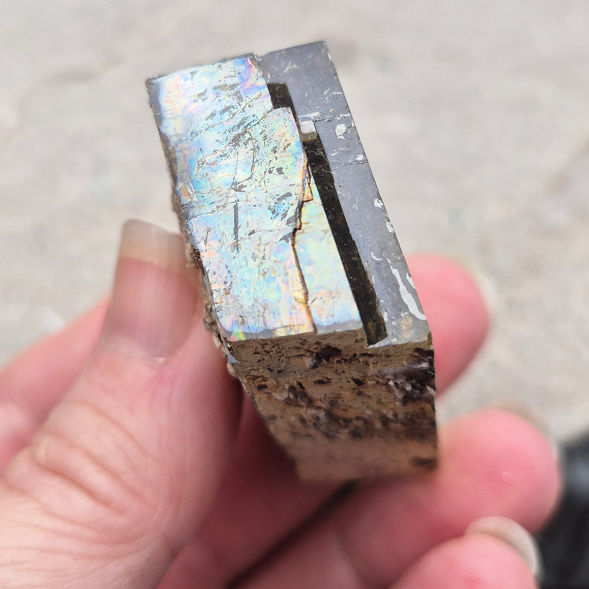 Natural Siderite from Brazil with earthy tones and subtle shine. Grounding Root and Solar Plexus crystal supporting strength, resilience and steady confidence.