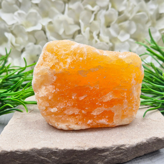 Orange Calcite Crystal, Natural