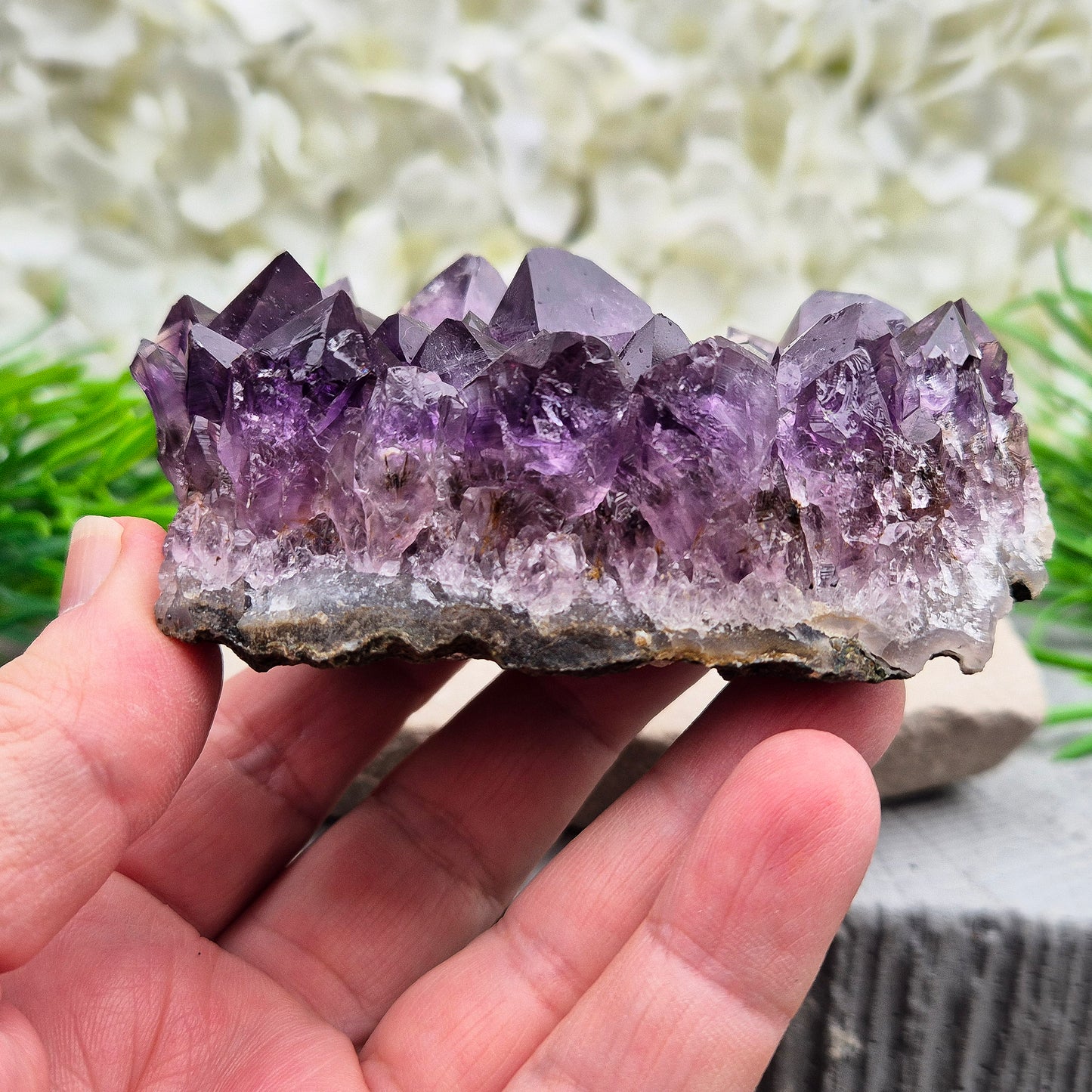 Amethyst Crystal Cluster, A Grade