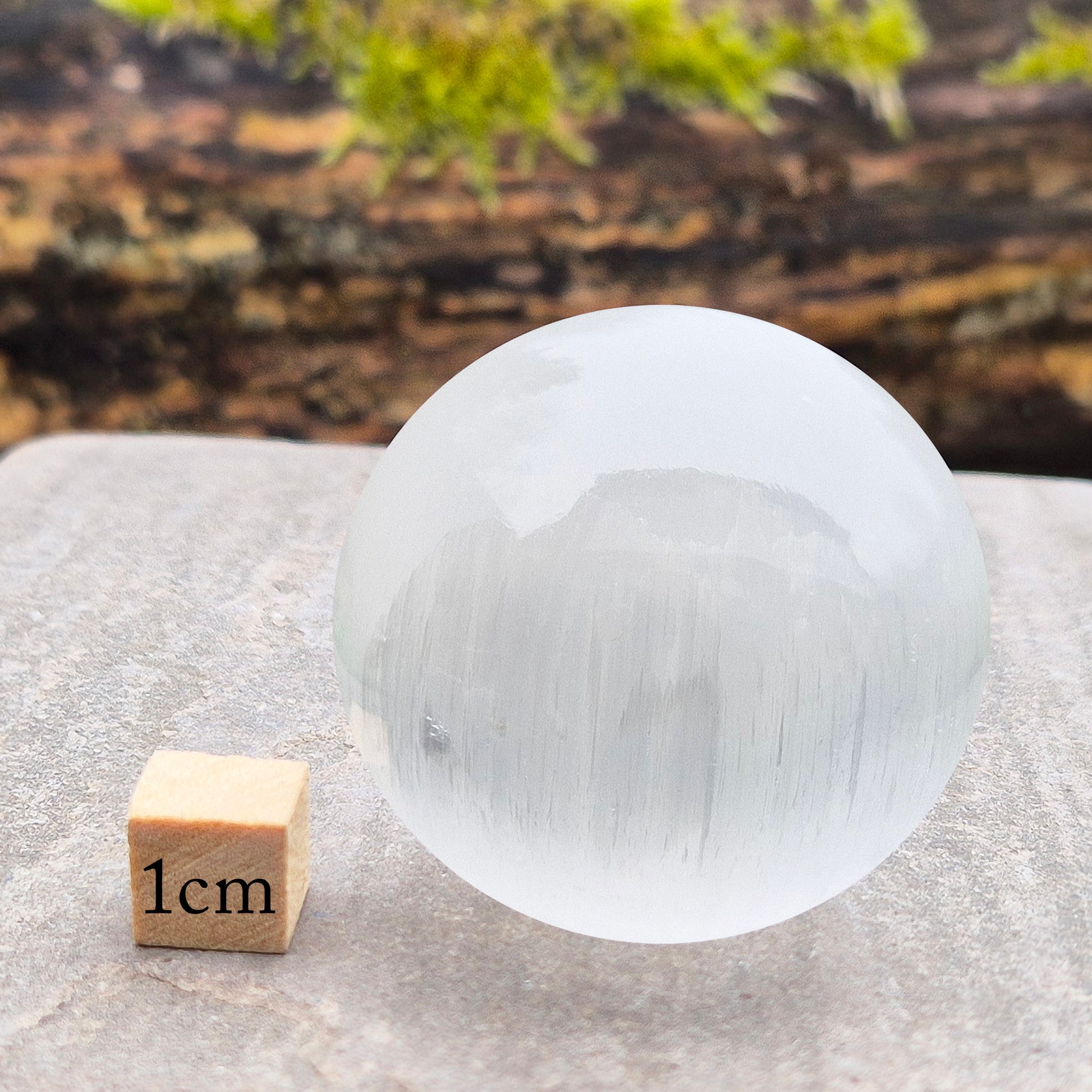 Selenite crystal sphere that brings soft, cleansing energy and a calm atmosphere. Ideal for clearing spaces, uplifting energy and gentle display.