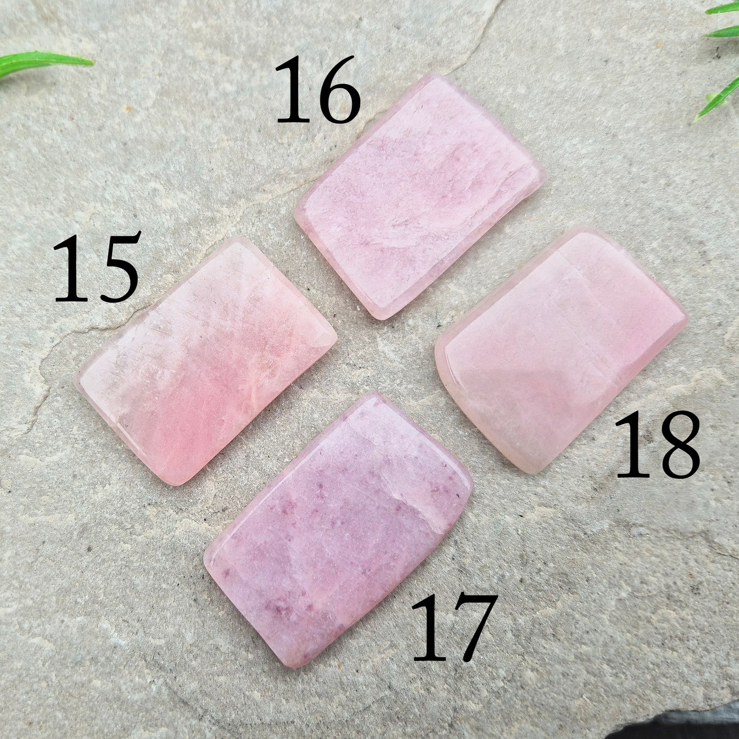 Pink Petalite polished slice with soft pale pink tones. Ideal for jewellery making, crystal grids, or carrying as a small calming stone.